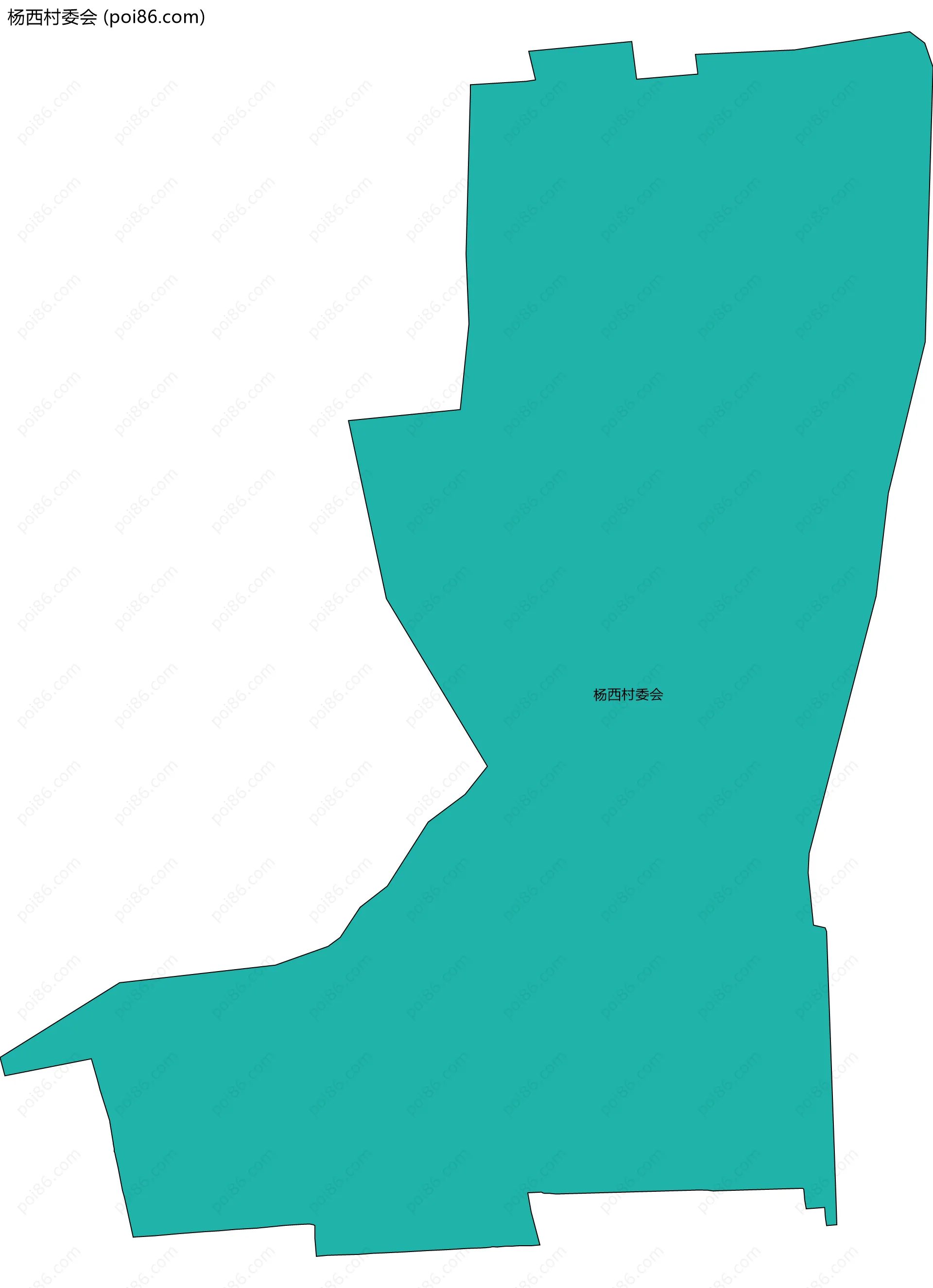 杨西村委会边界地图