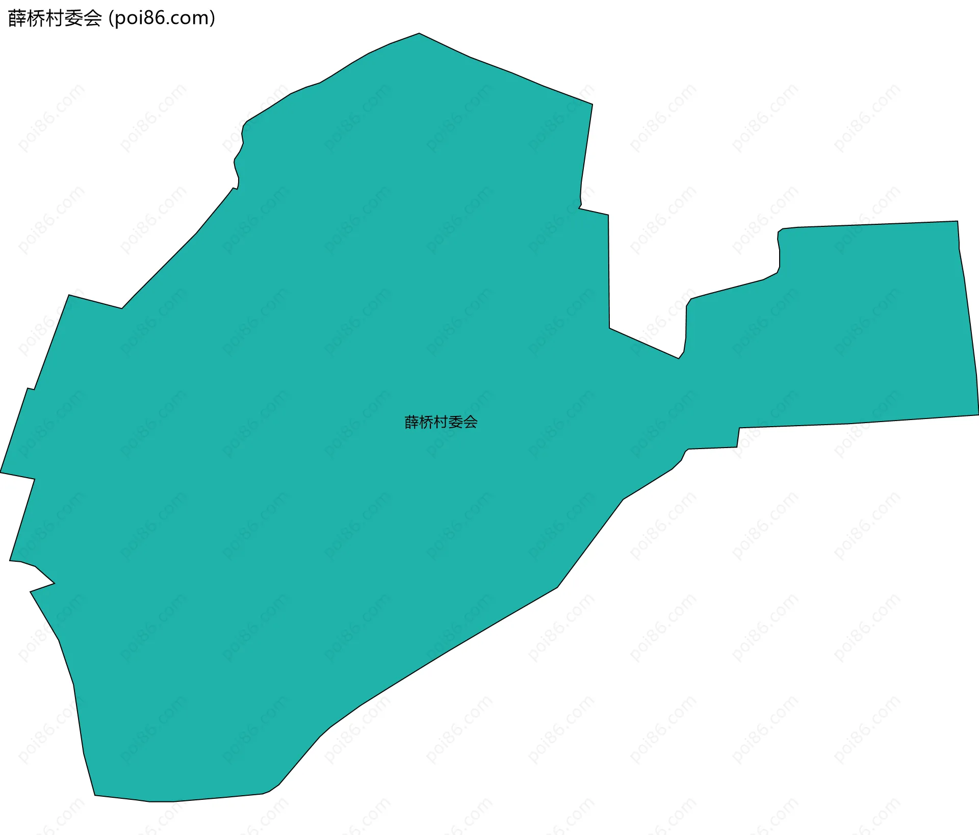 薛桥村委会边界地图