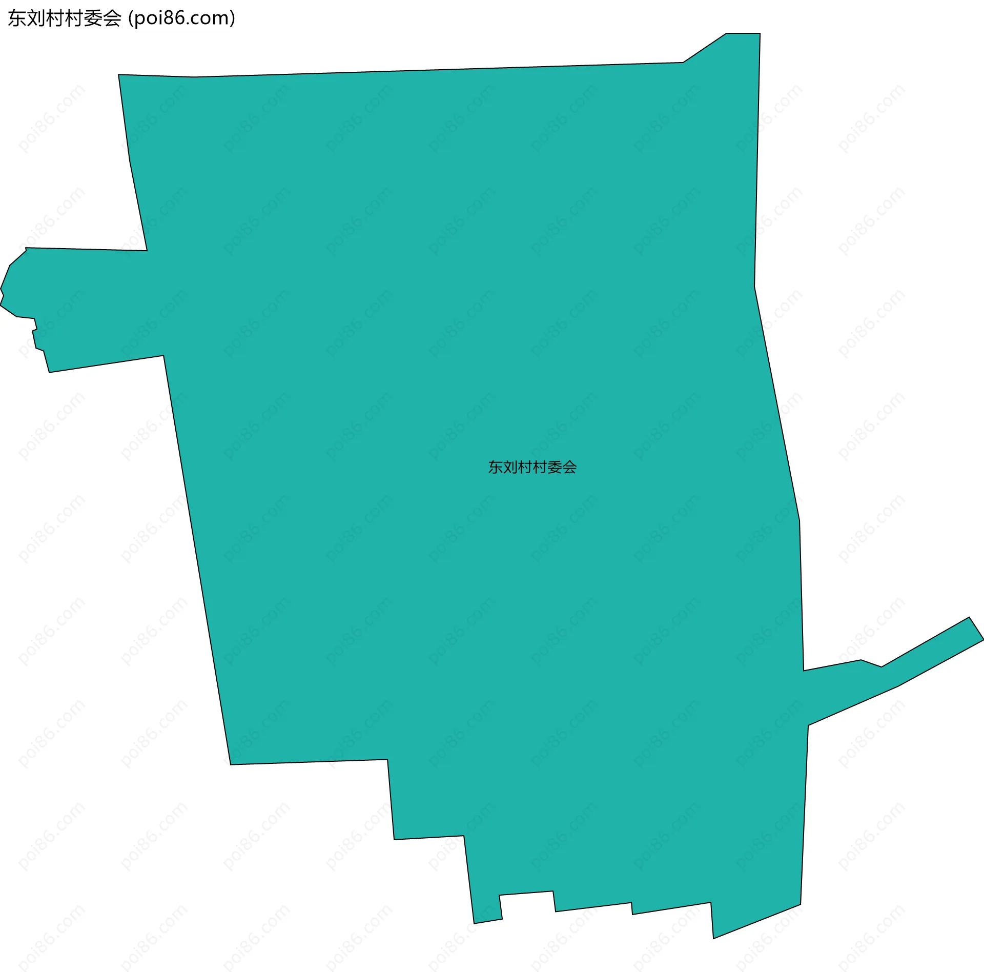 东刘村村委会边界地图