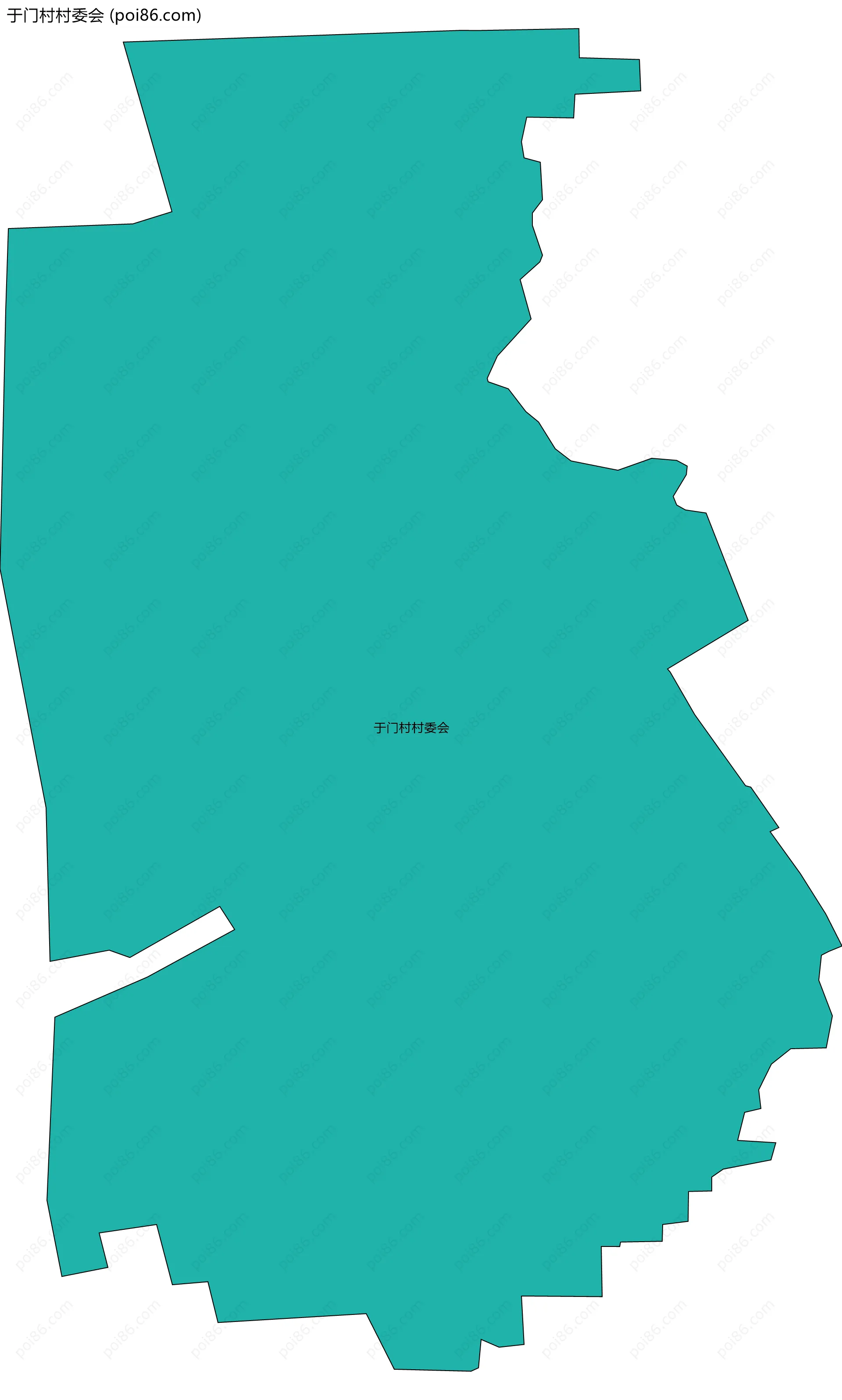于门村村委会边界地图