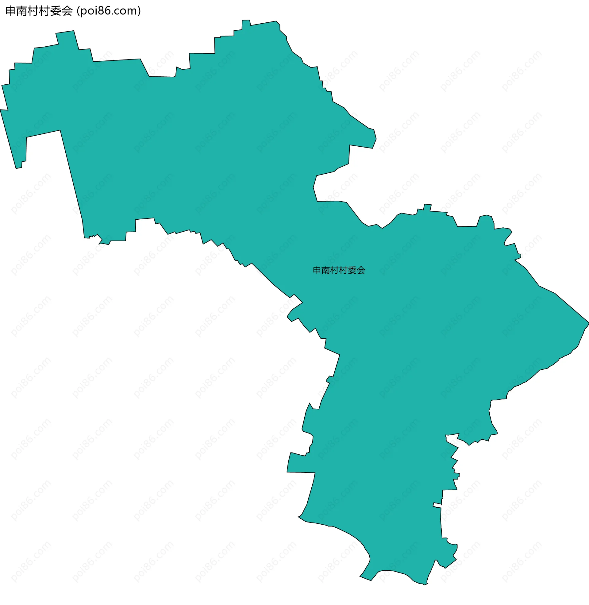 申南村村委会边界地图