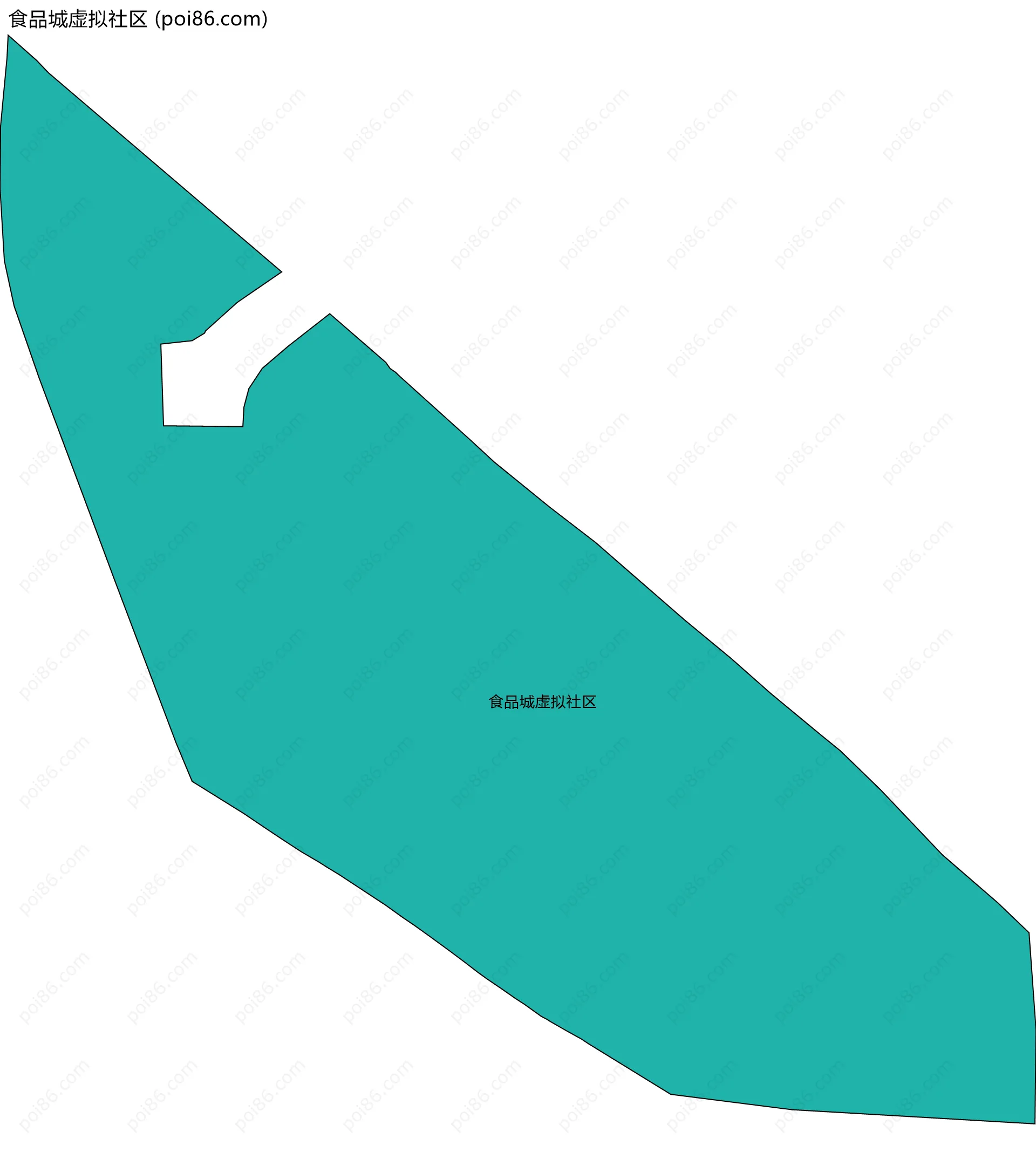 食品城虚拟社区边界地图