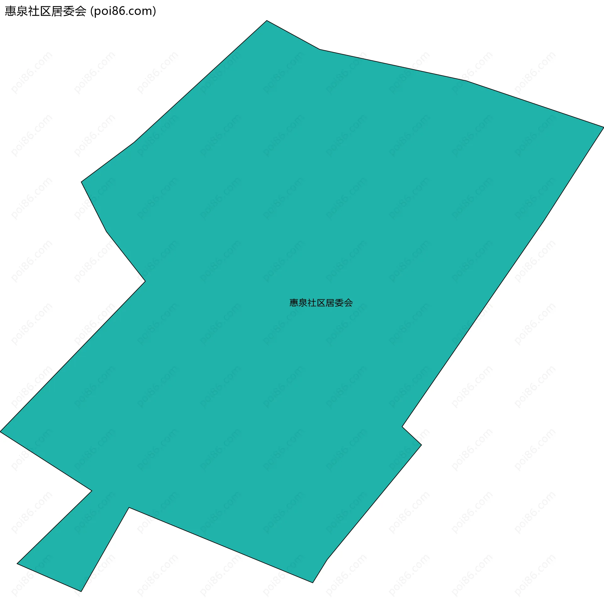 惠泉社区居委会边界地图