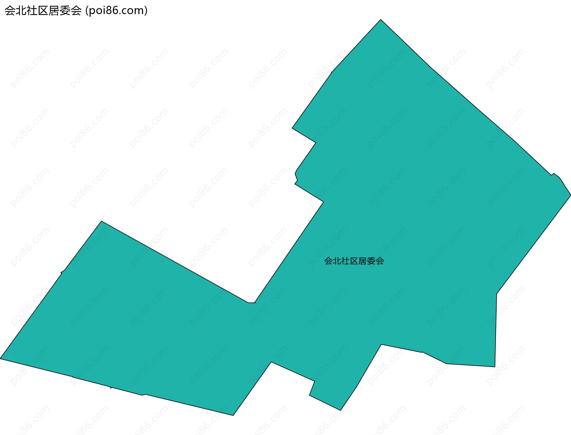 会北社区居委会边界地图