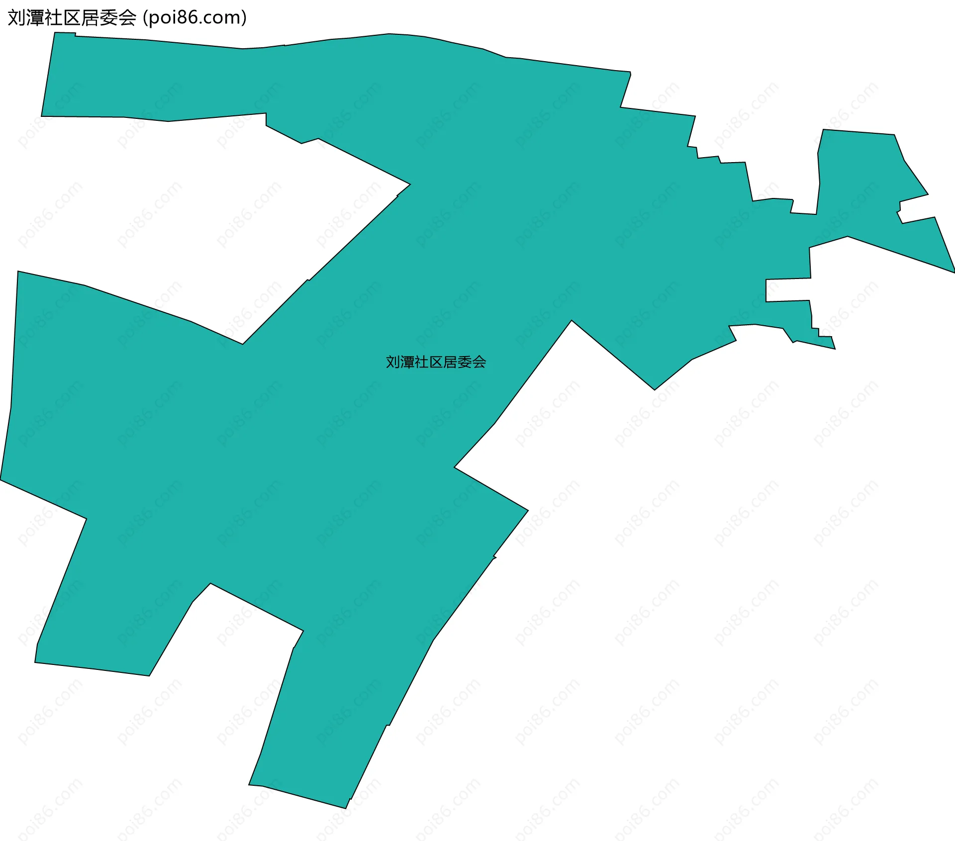 刘潭社区居委会边界地图