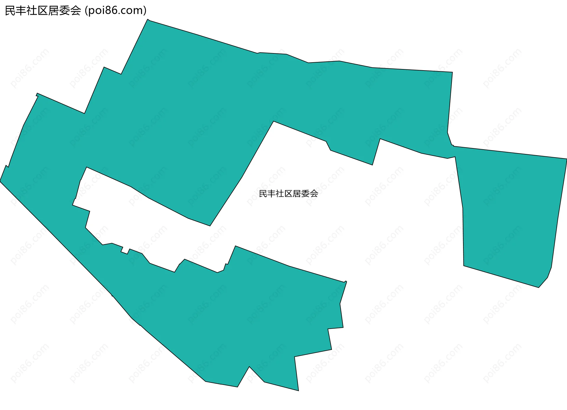 民丰社区居委会边界地图