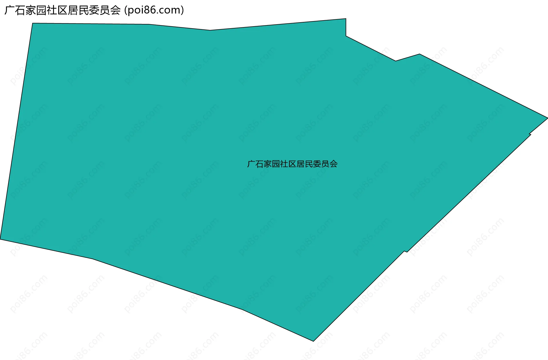 广石家园社区居民委员会边界地图