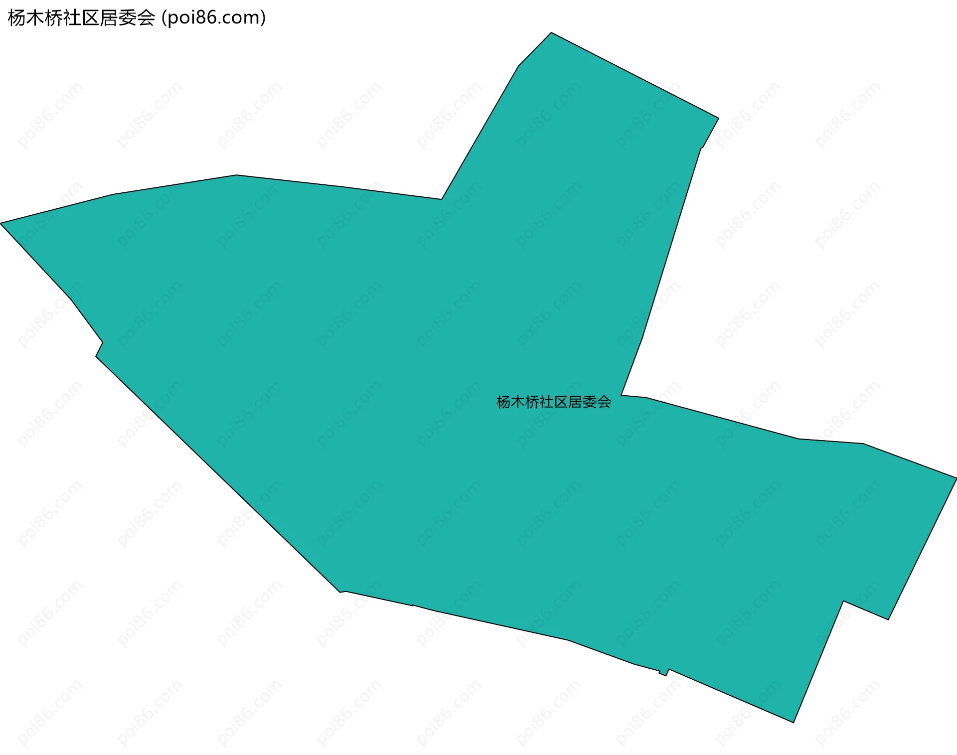杨木桥社区居委会边界地图