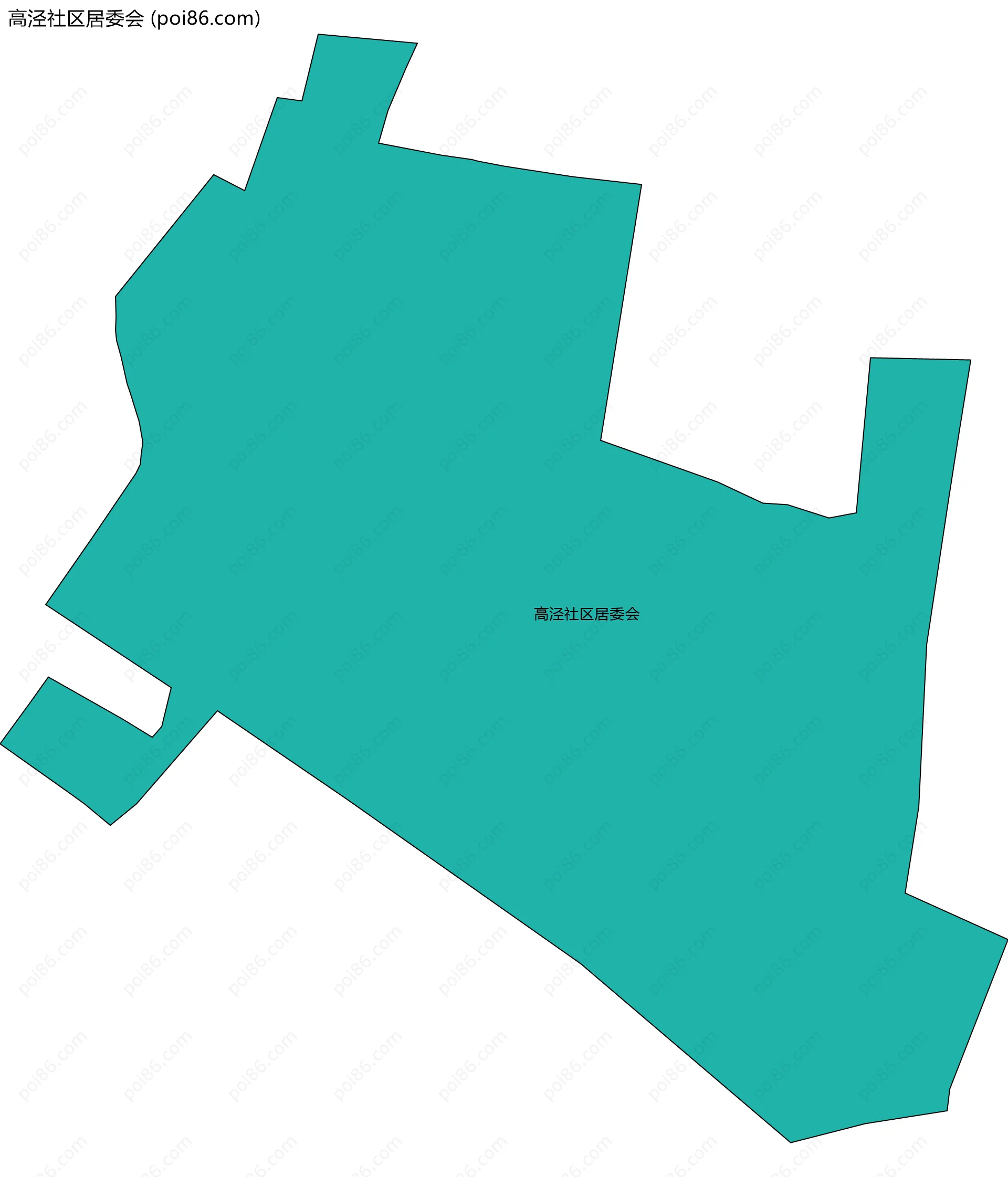 高泾社区居委会边界地图