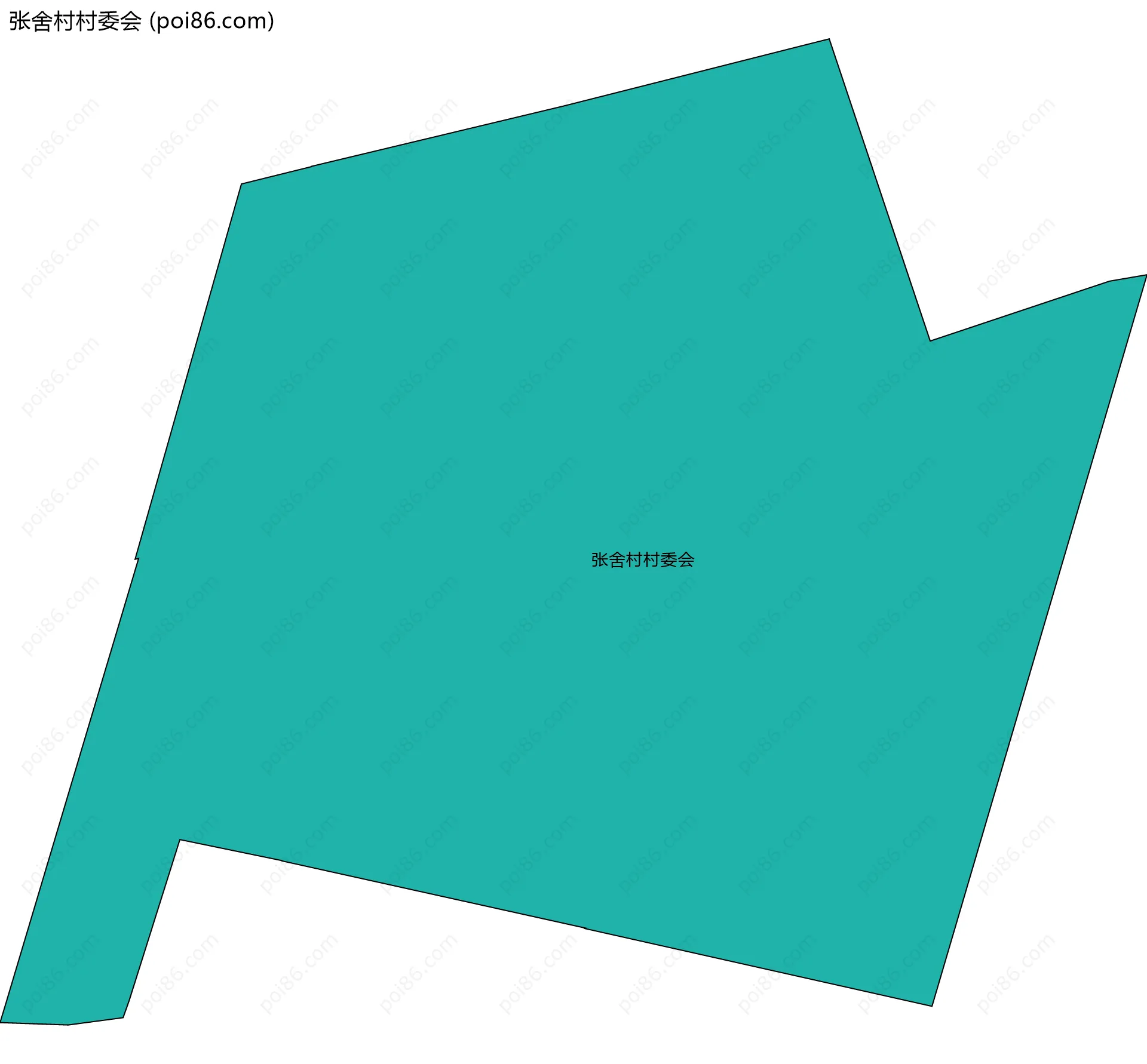 张舍村村委会边界地图
