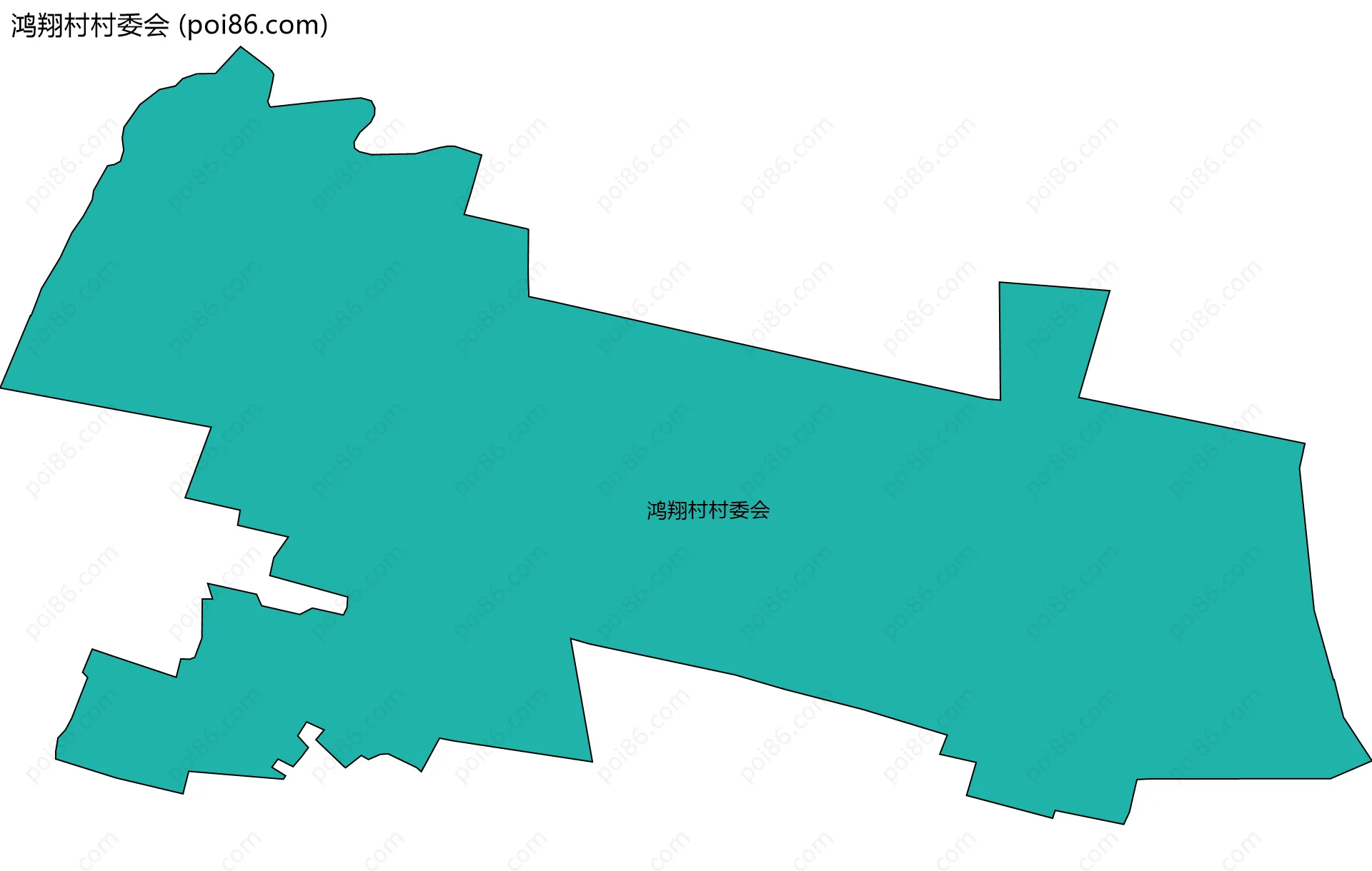 鸿翔村村委会边界地图