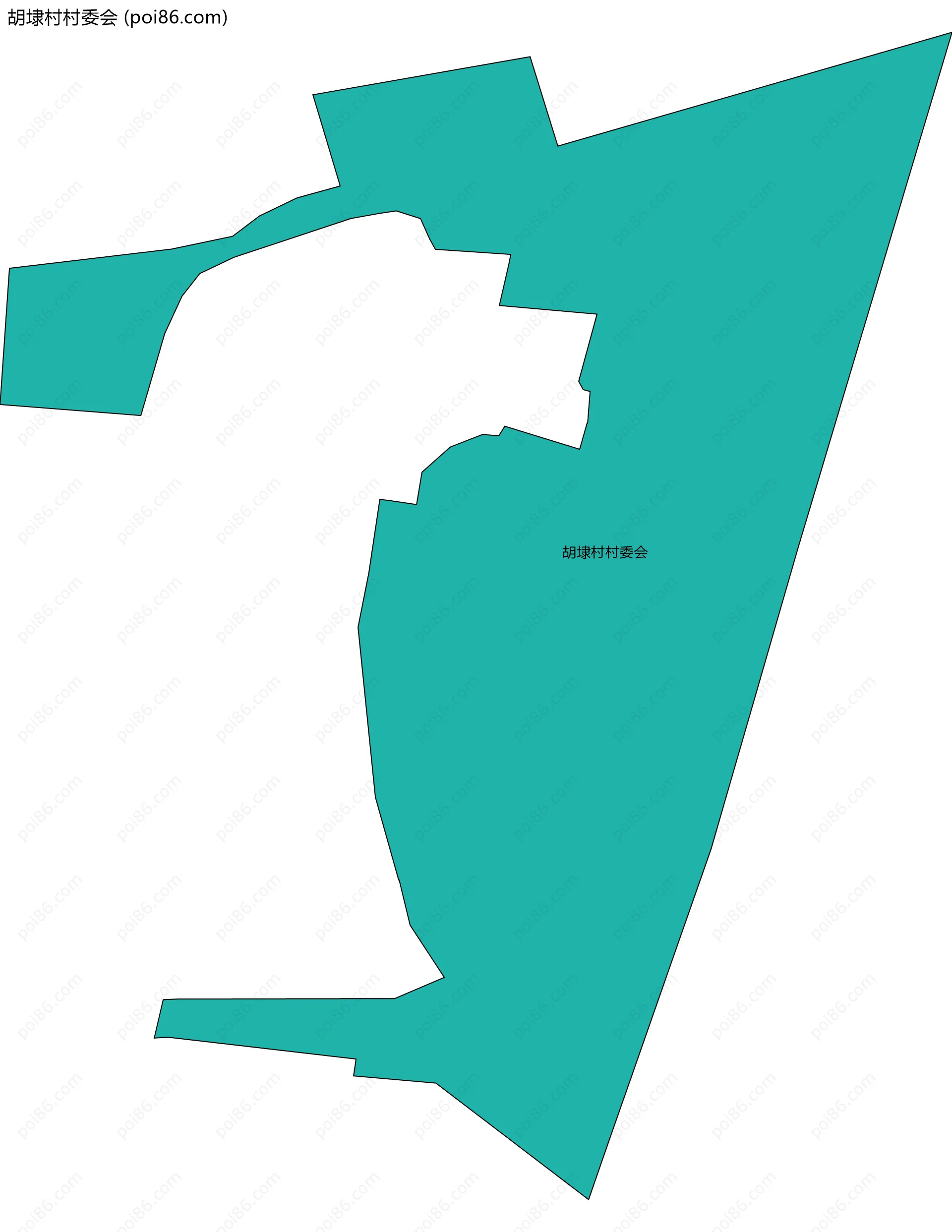 胡埭村村委会边界地图