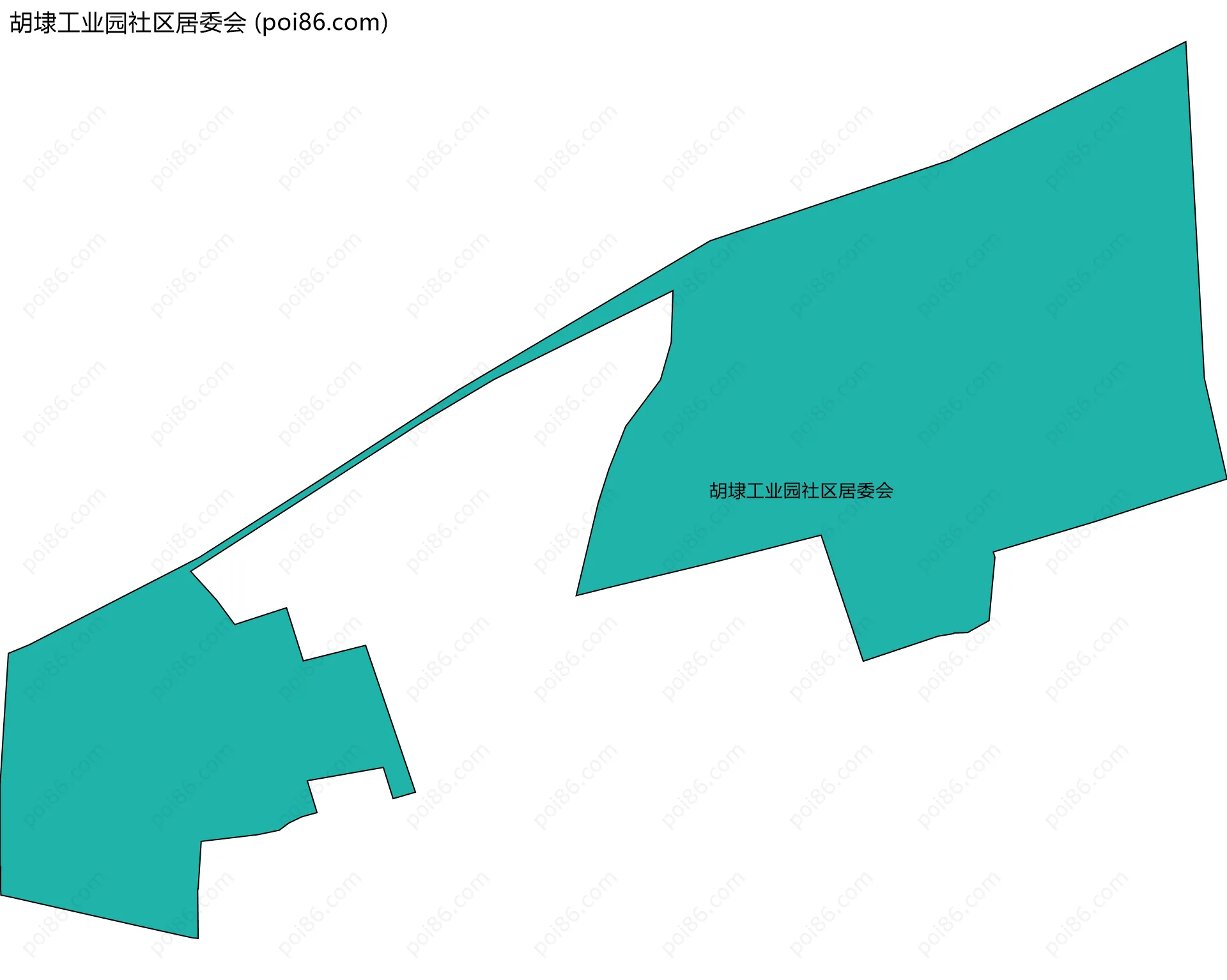 胡埭工业园社区居委会边界地图