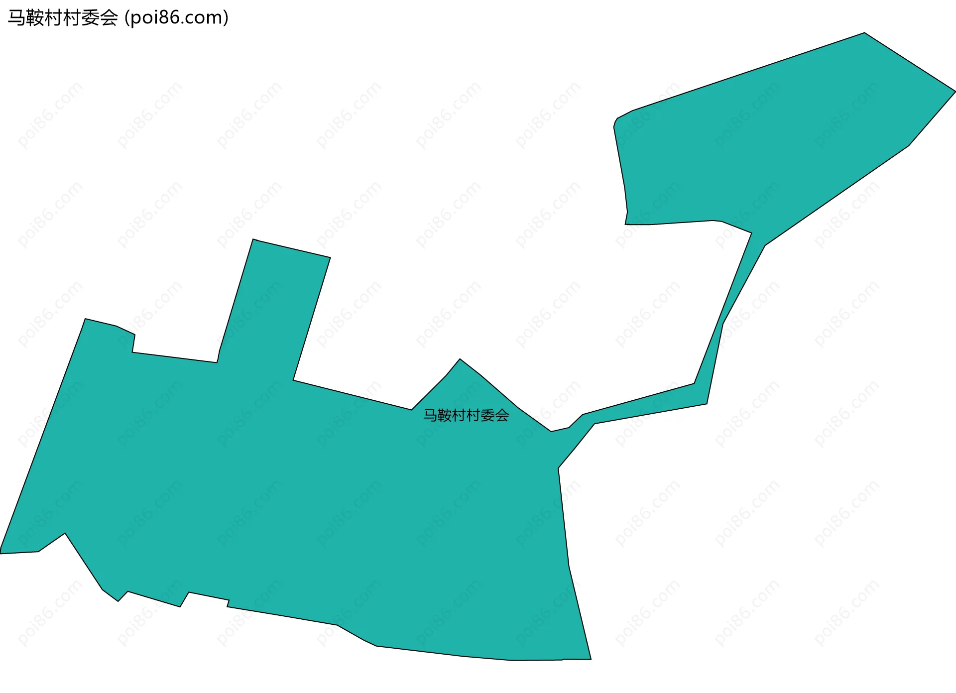 马鞍村村委会边界地图