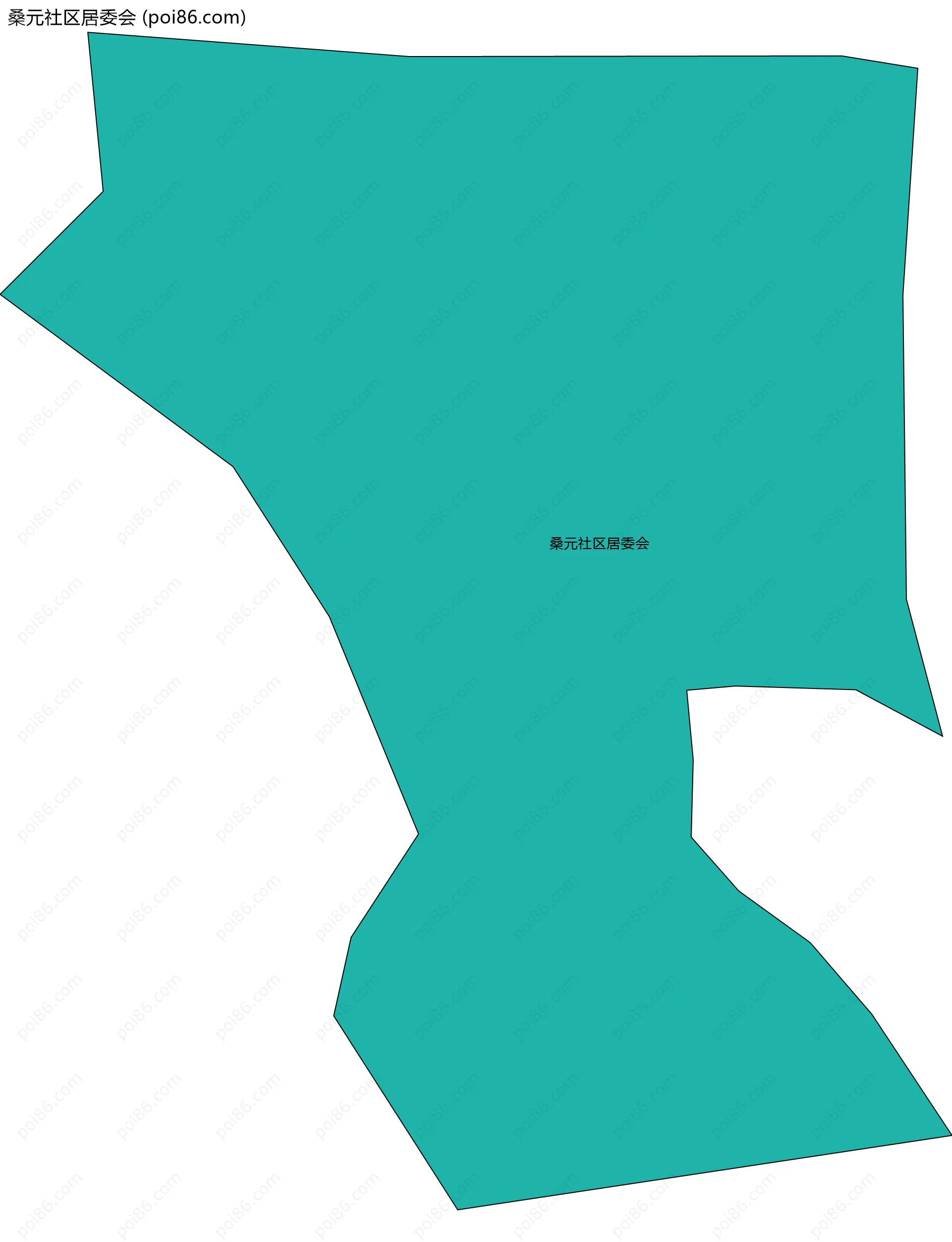 桑元社区居委会边界地图