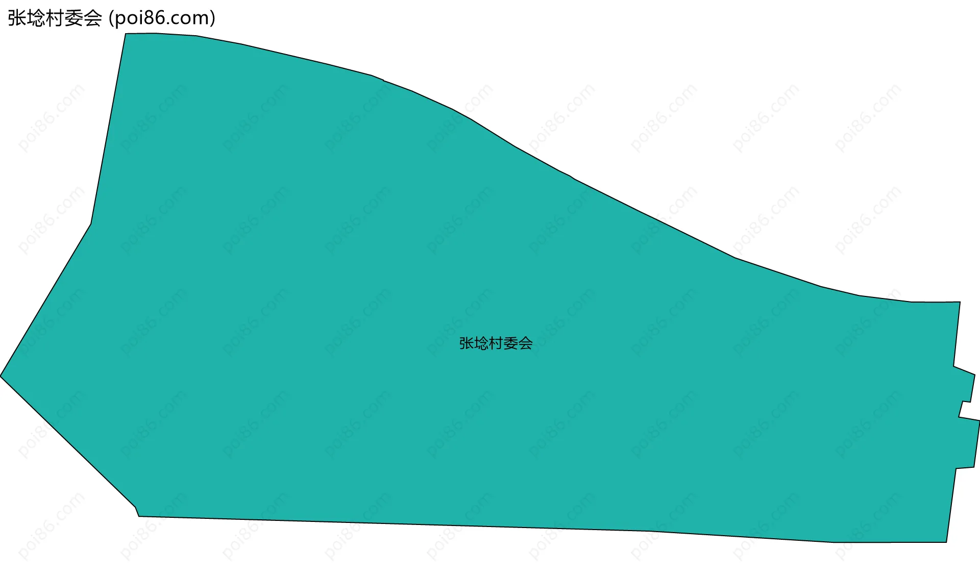张埝村委会边界地图