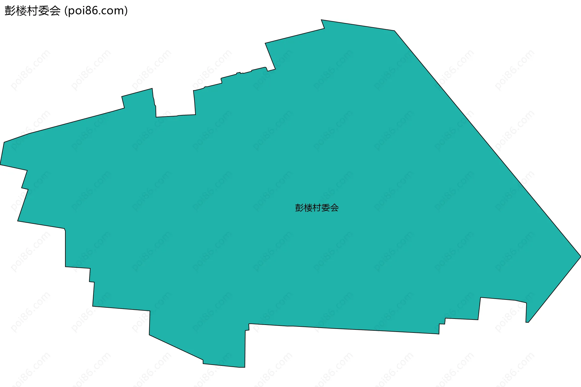 彭楼村委会边界地图