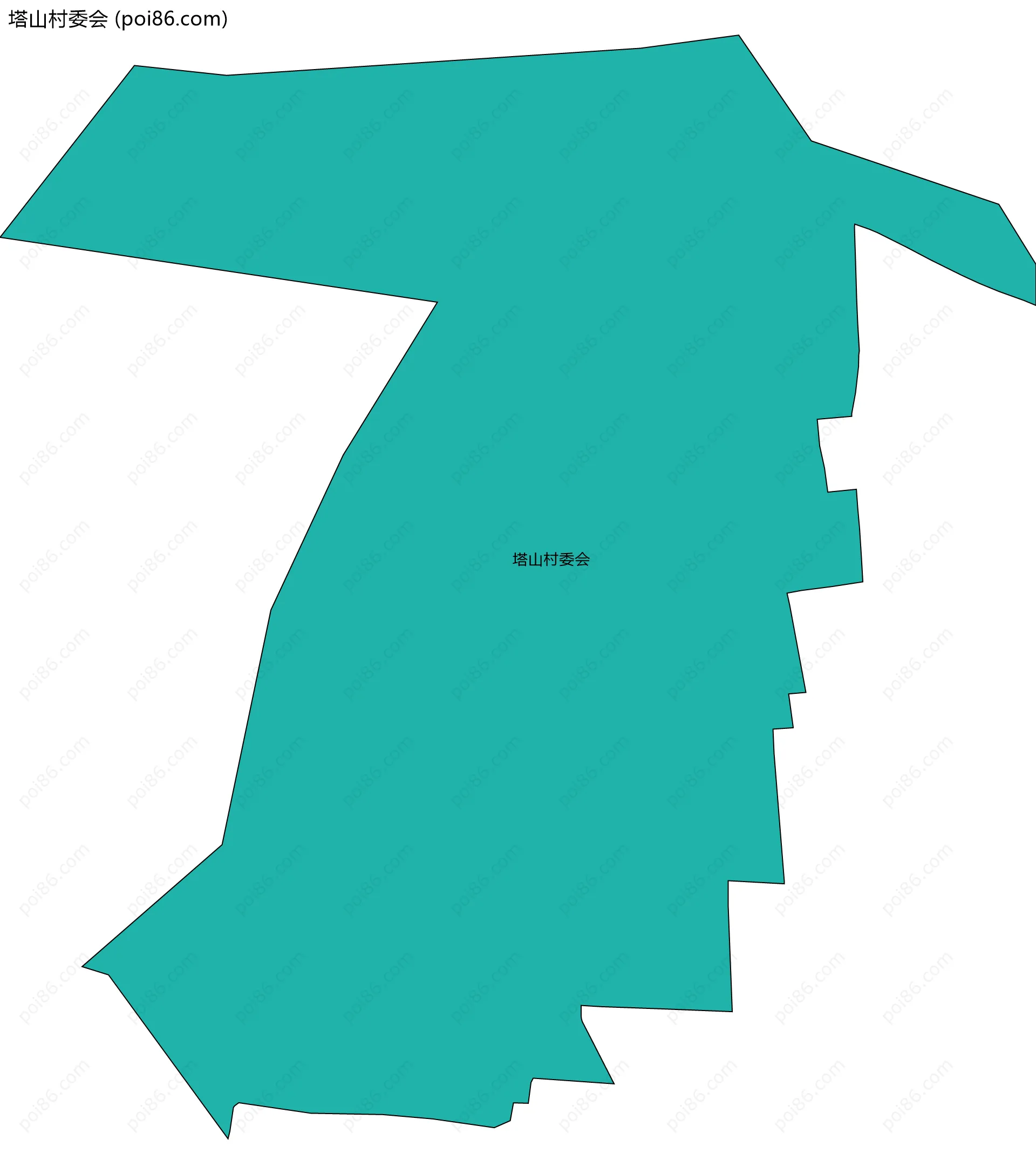 塔山村委会边界地图