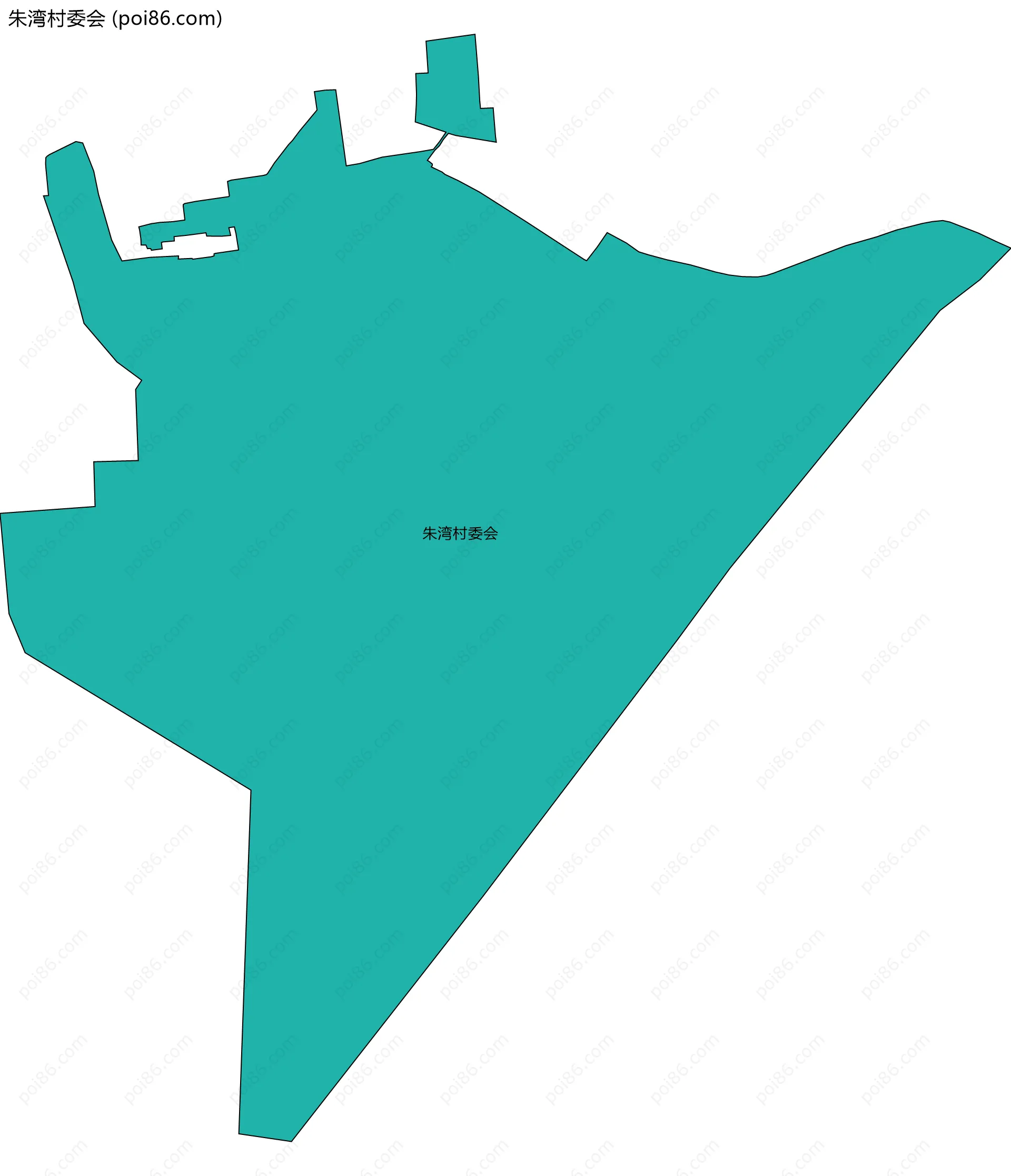 朱湾村委会边界地图