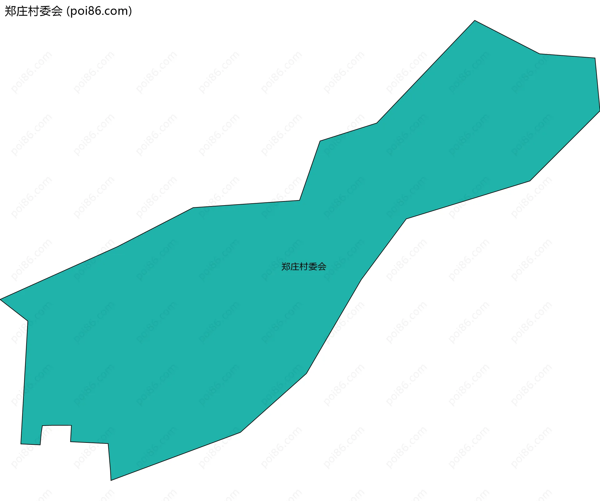 郑庄村委会边界地图