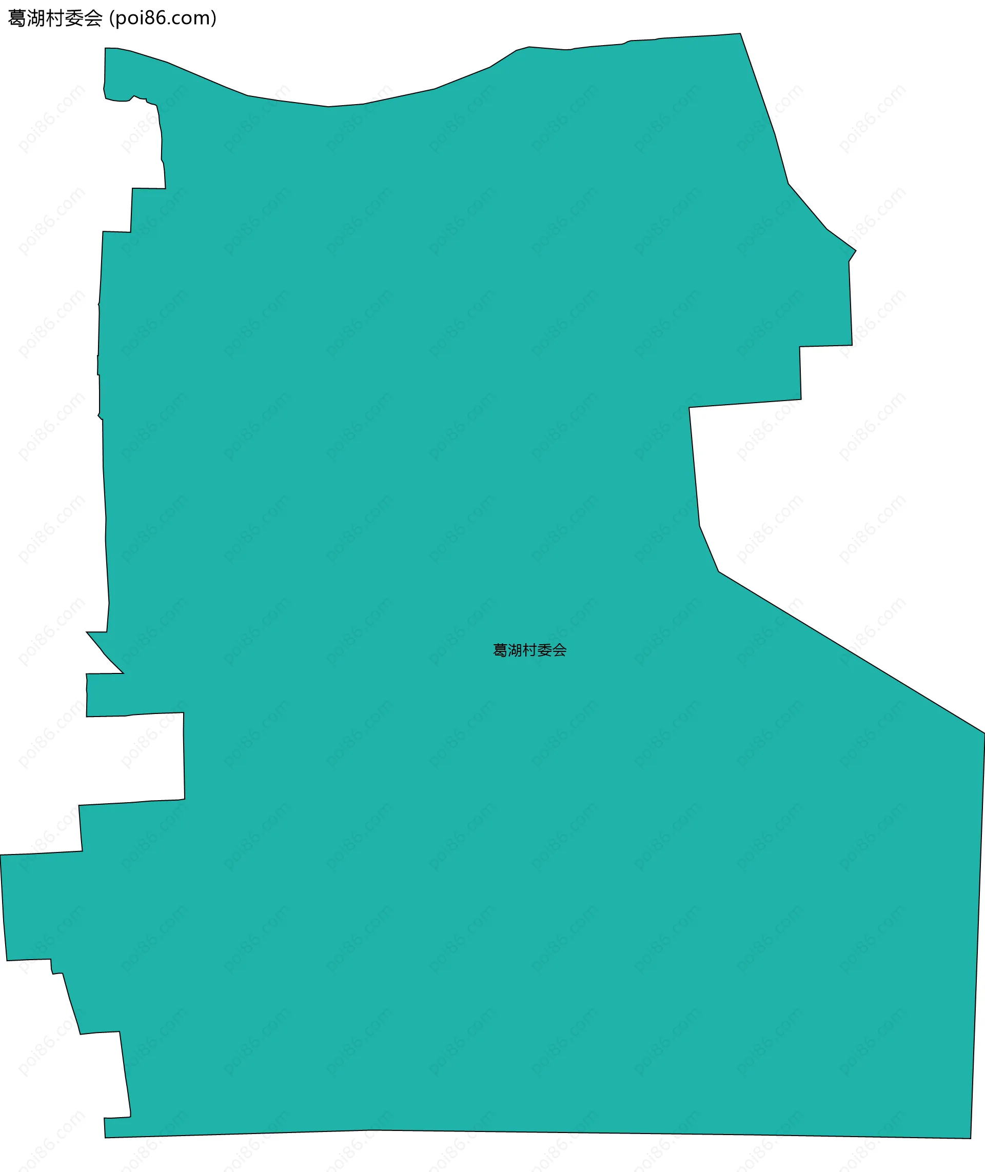 葛湖村委会边界地图