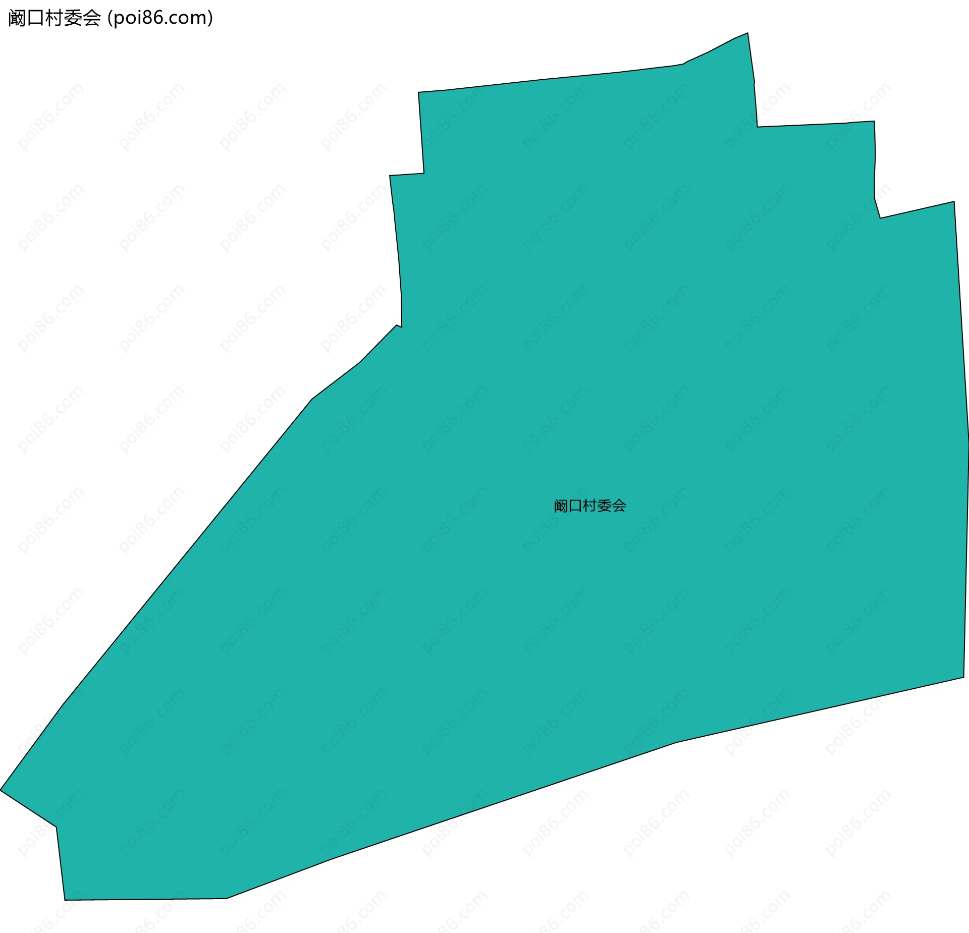 阚口村委会边界地图
