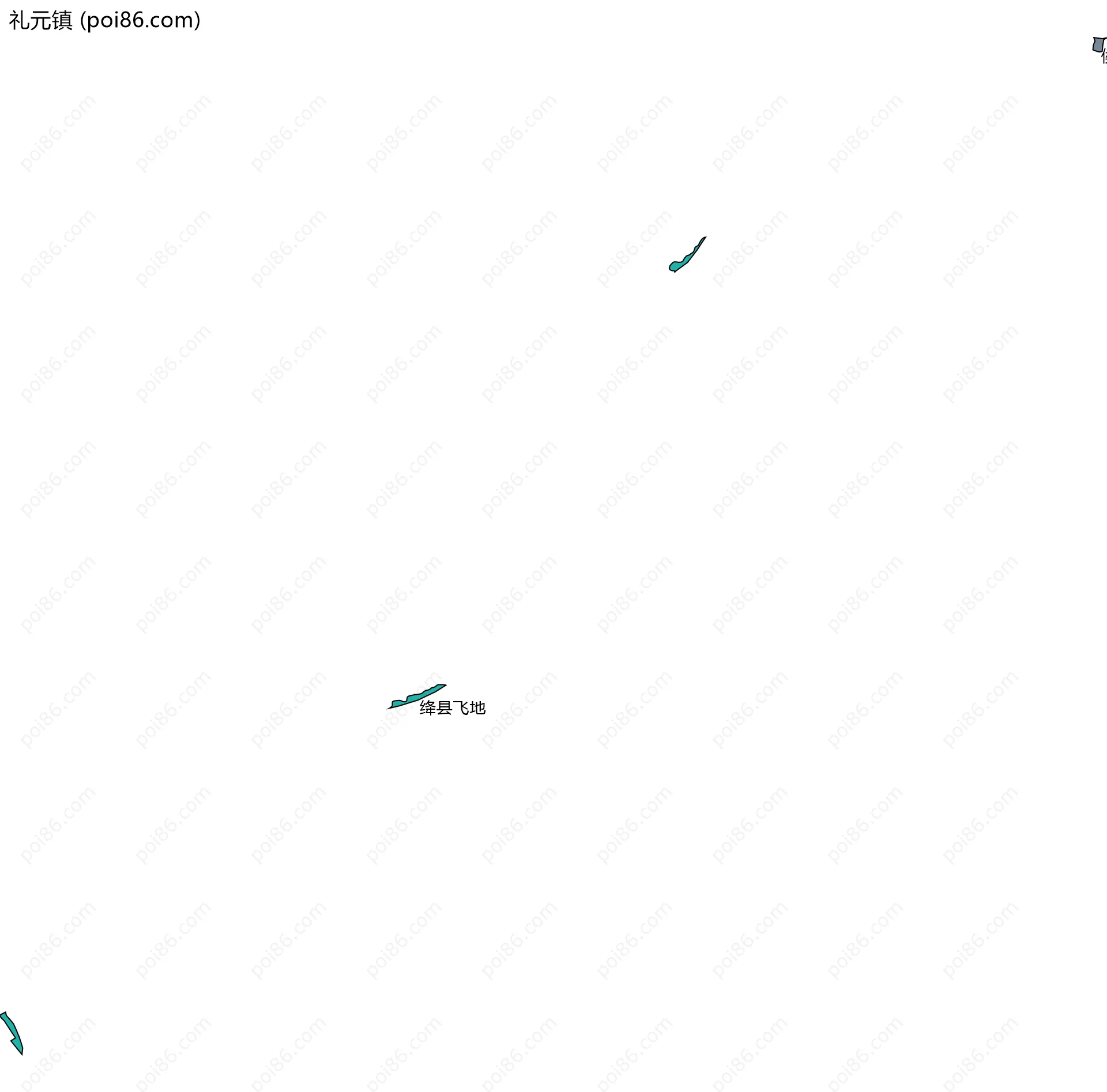 礼元镇边界地图(五级行政区划)