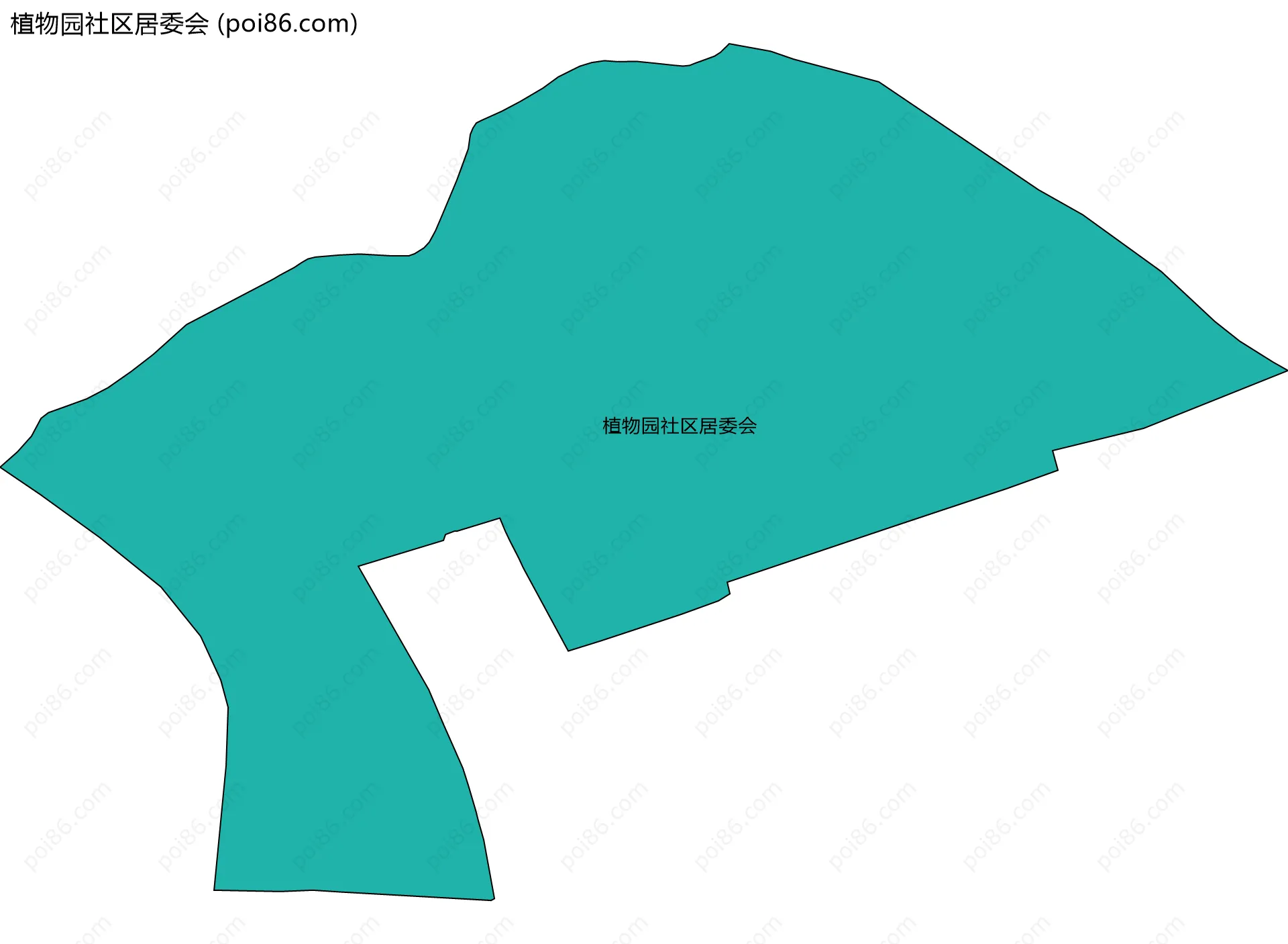 植物园社区居委会边界地图