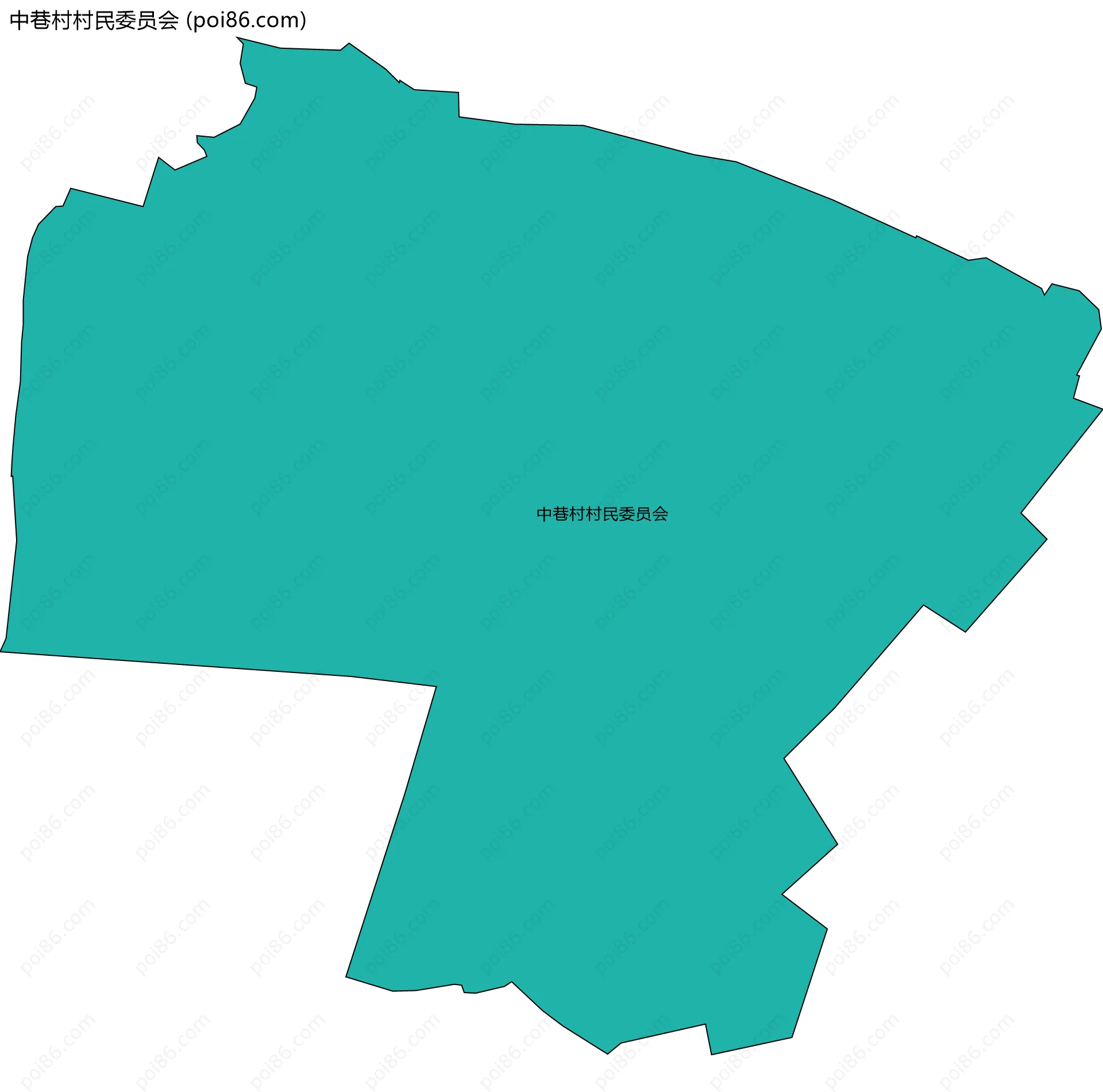 中巷村村民委员会边界地图