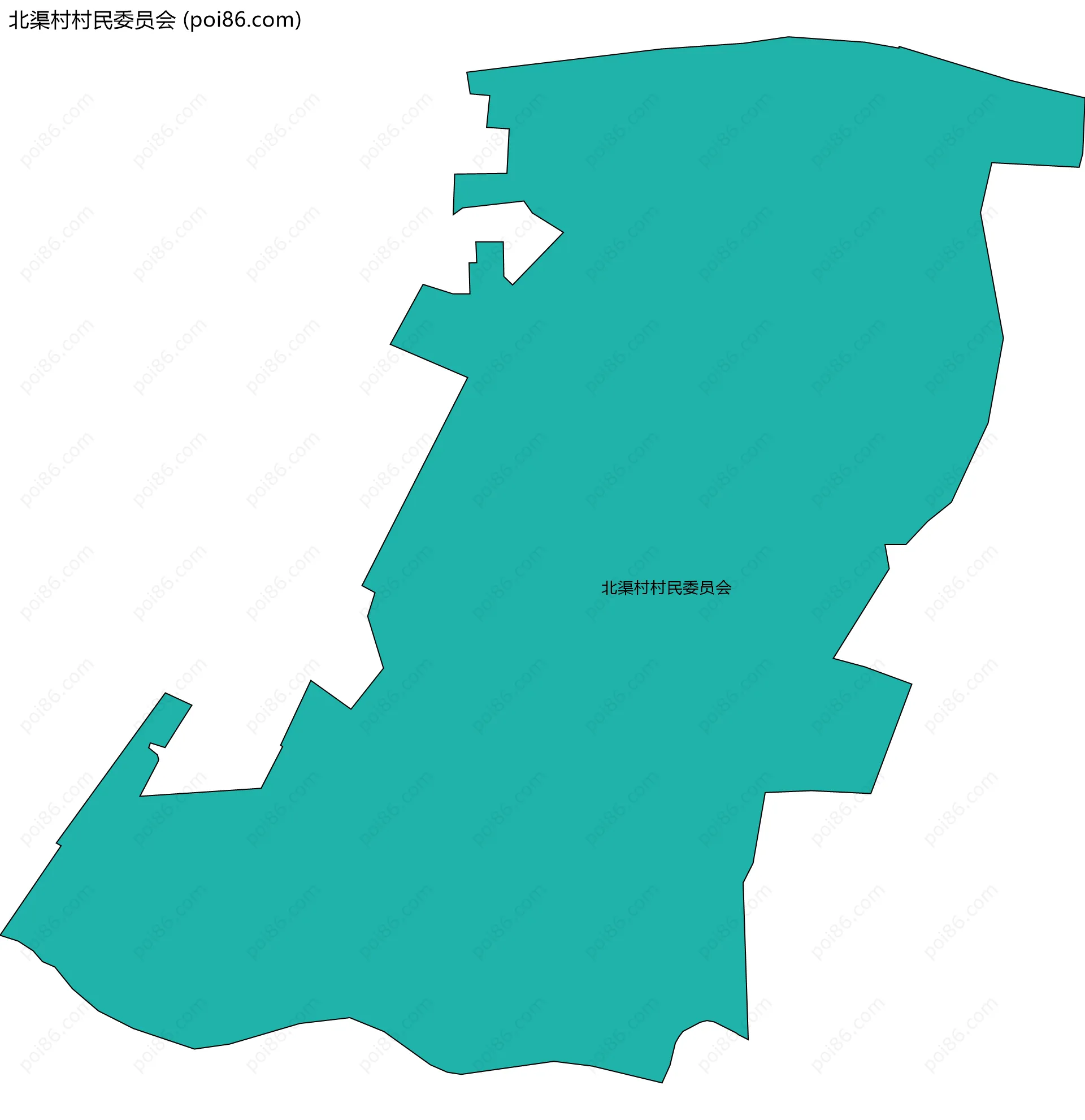北渠村村民委员会边界地图