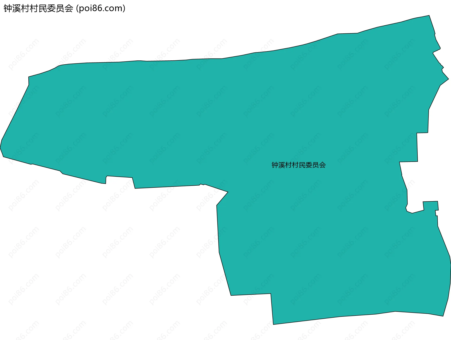 钟溪村村民委员会边界地图