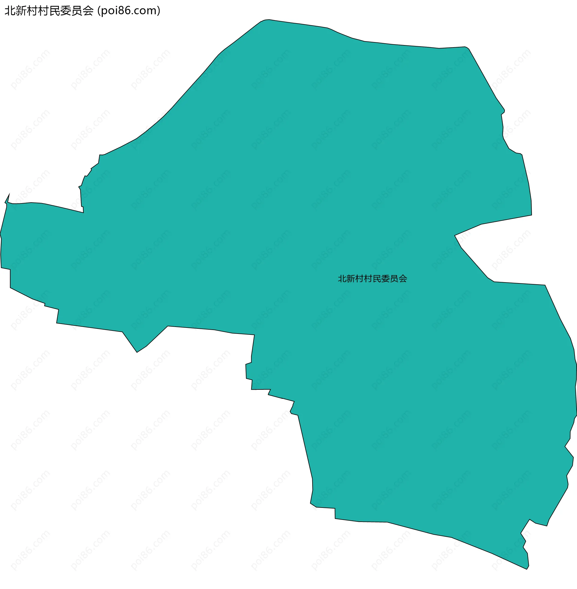 北新村村民委员会边界地图