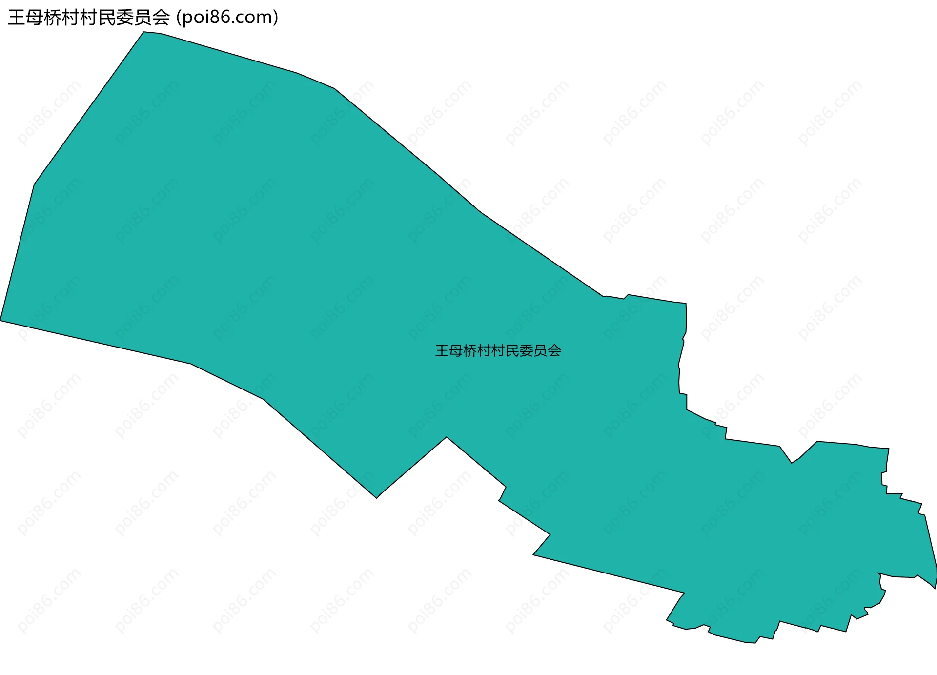 王母桥村村民委员会边界地图