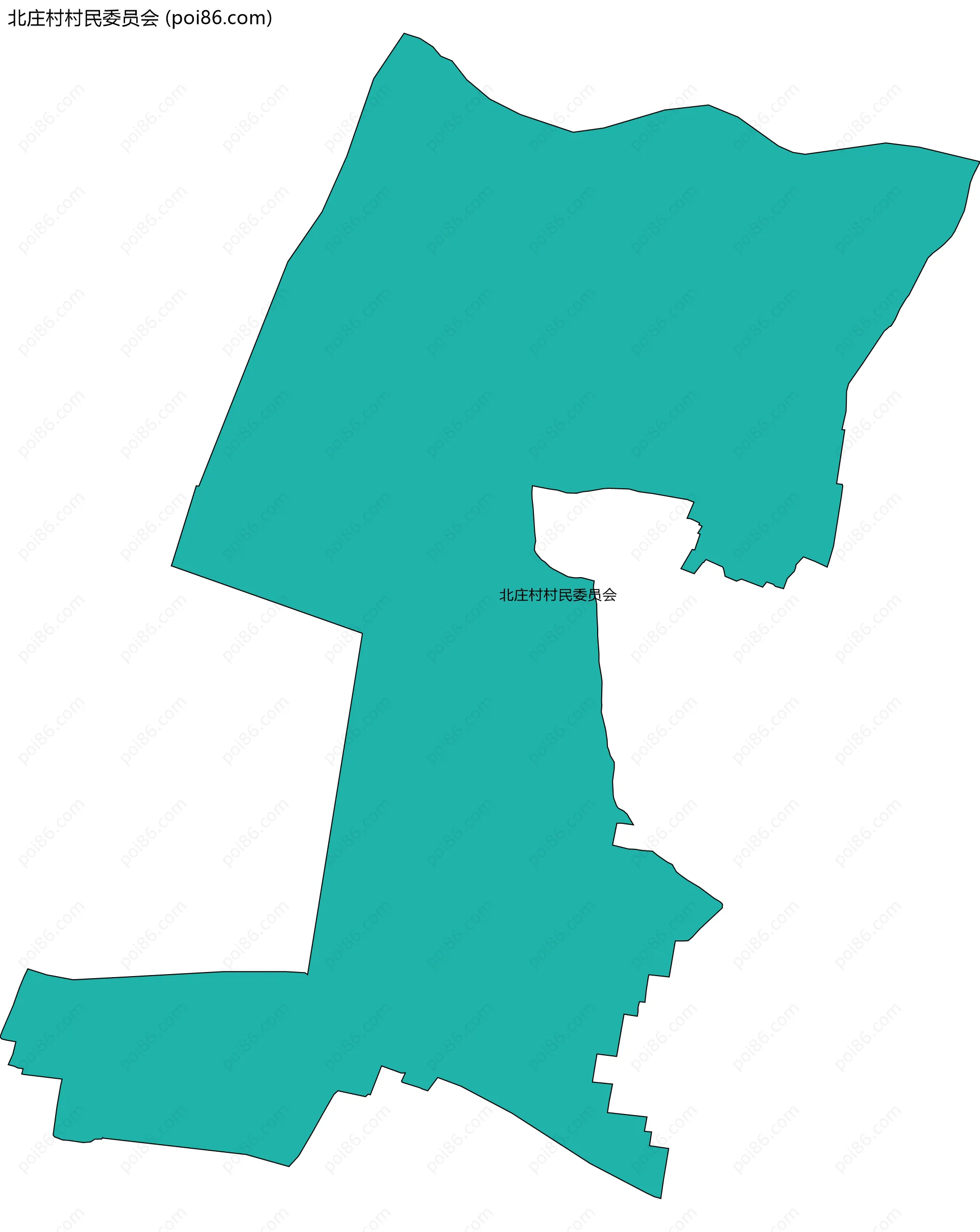 北庄村村民委员会边界地图