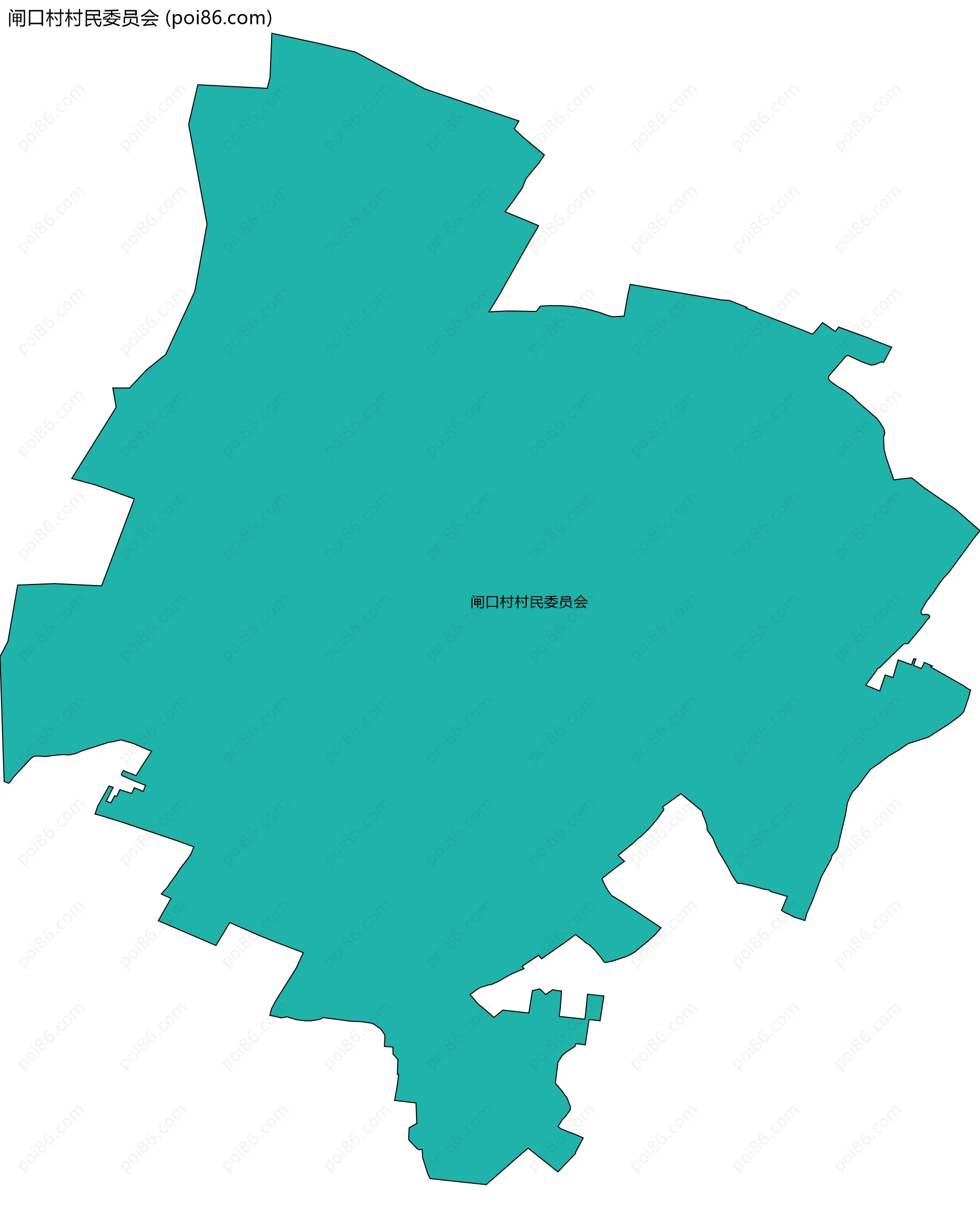 闸口村村民委员会边界地图