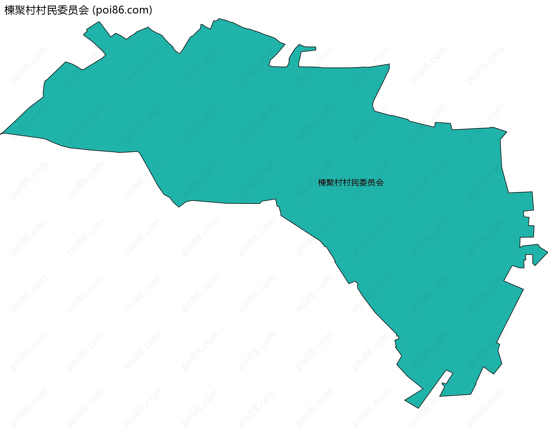 楝聚村村民委员会边界地图