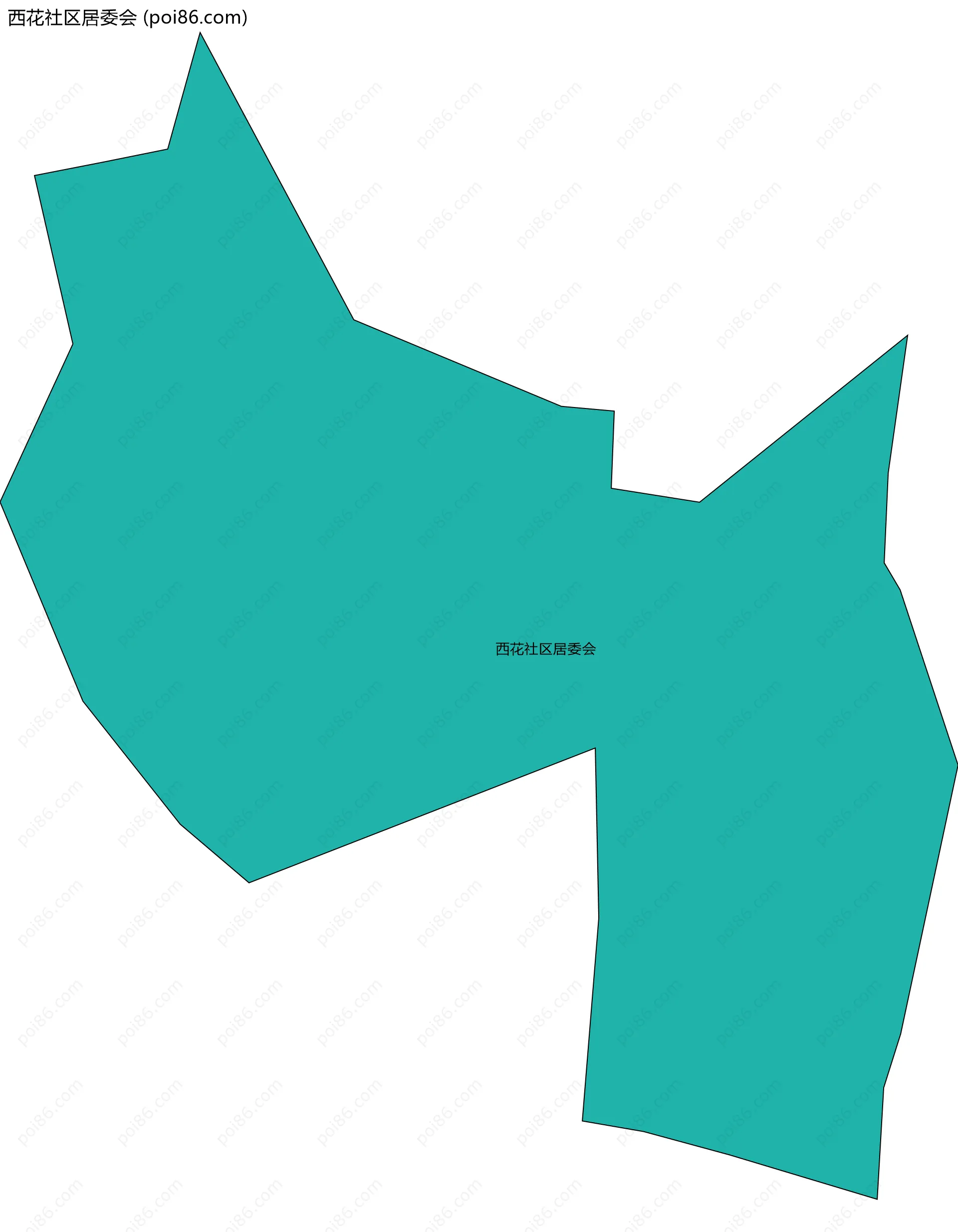 西花社区居委会边界地图