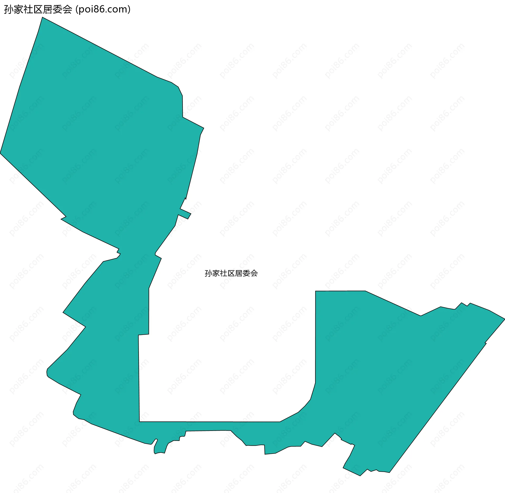 孙家社区居委会边界地图