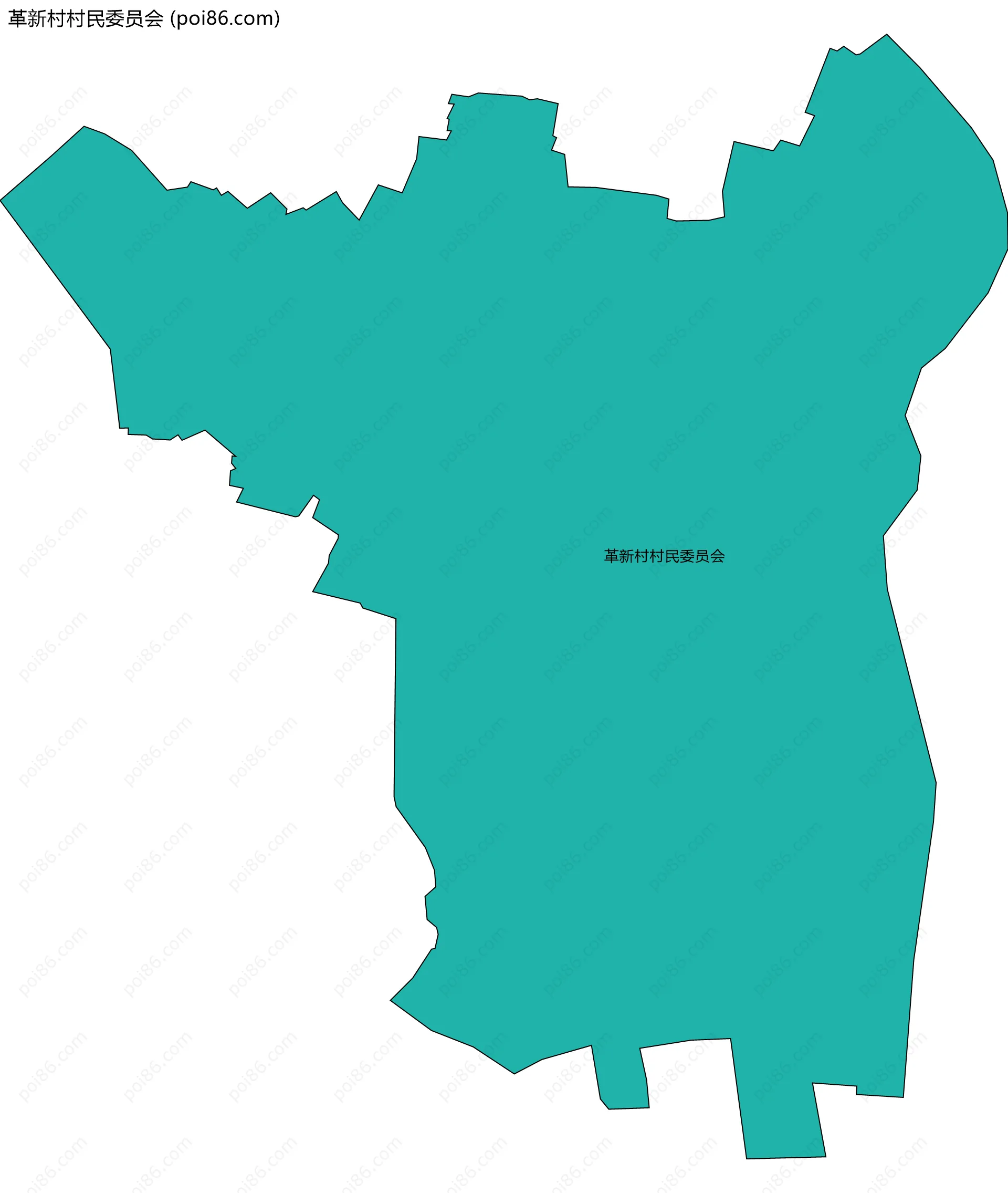 革新村村民委员会边界地图