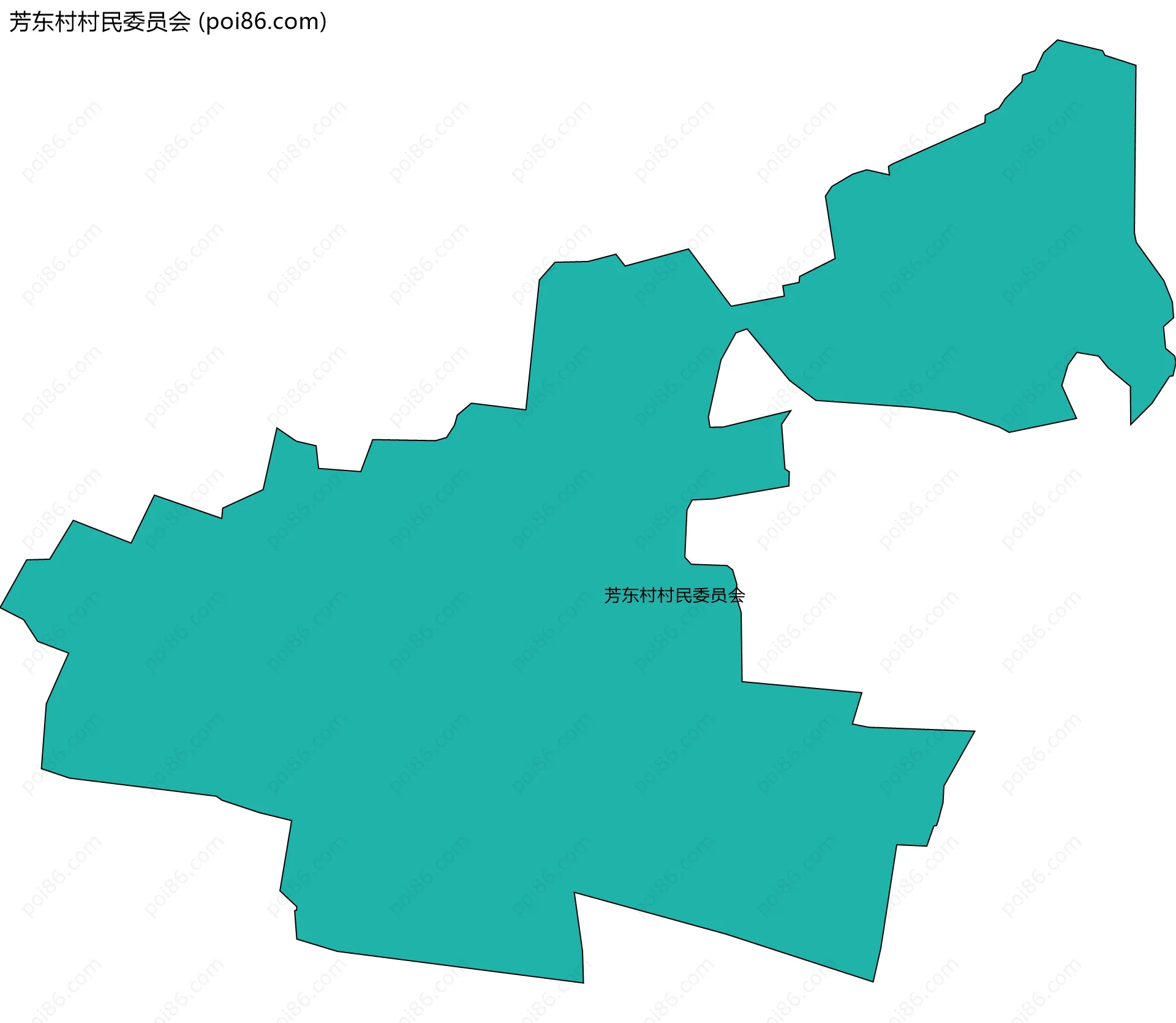 芳东村村民委员会边界地图