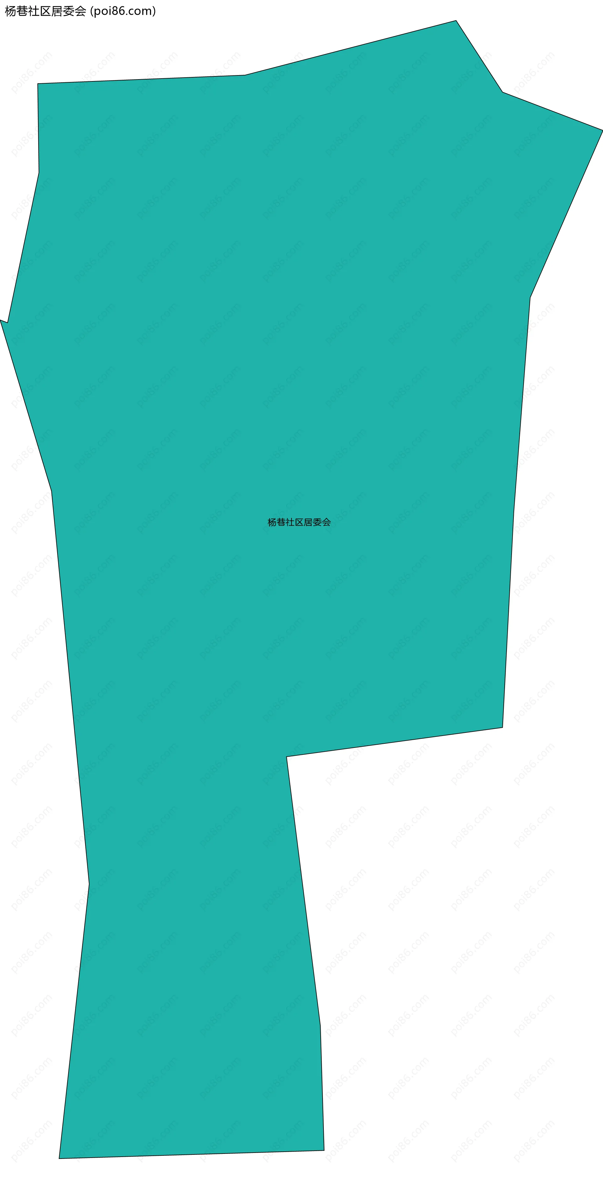 杨巷社区居委会边界地图