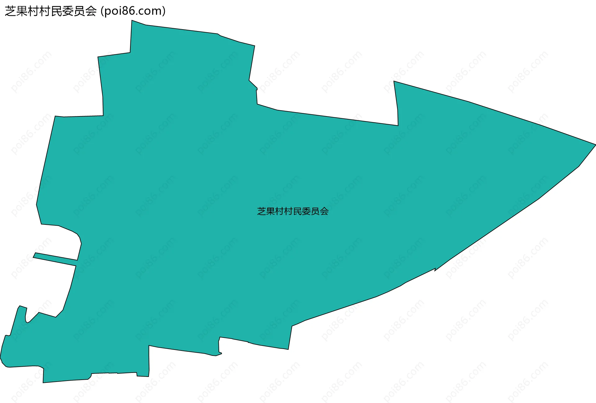 芝果村村民委员会边界地图
