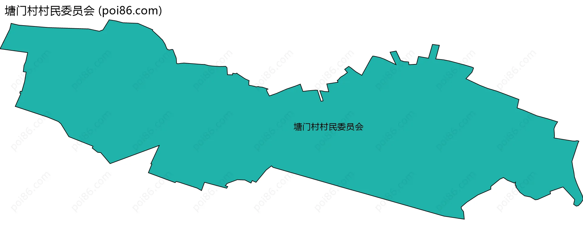 塘门村村民委员会边界地图