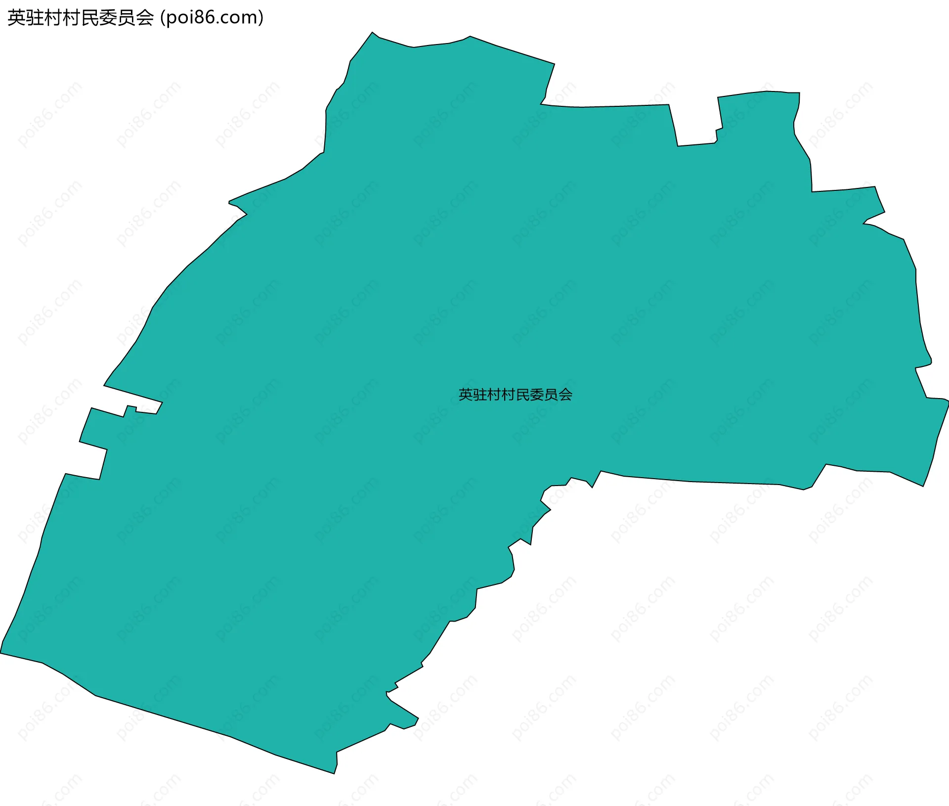 英驻村村民委员会边界地图