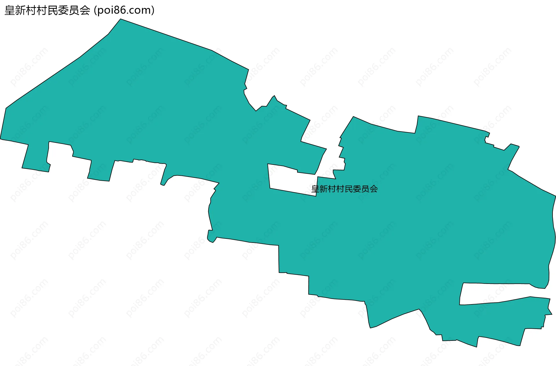 皇新村村民委员会边界地图