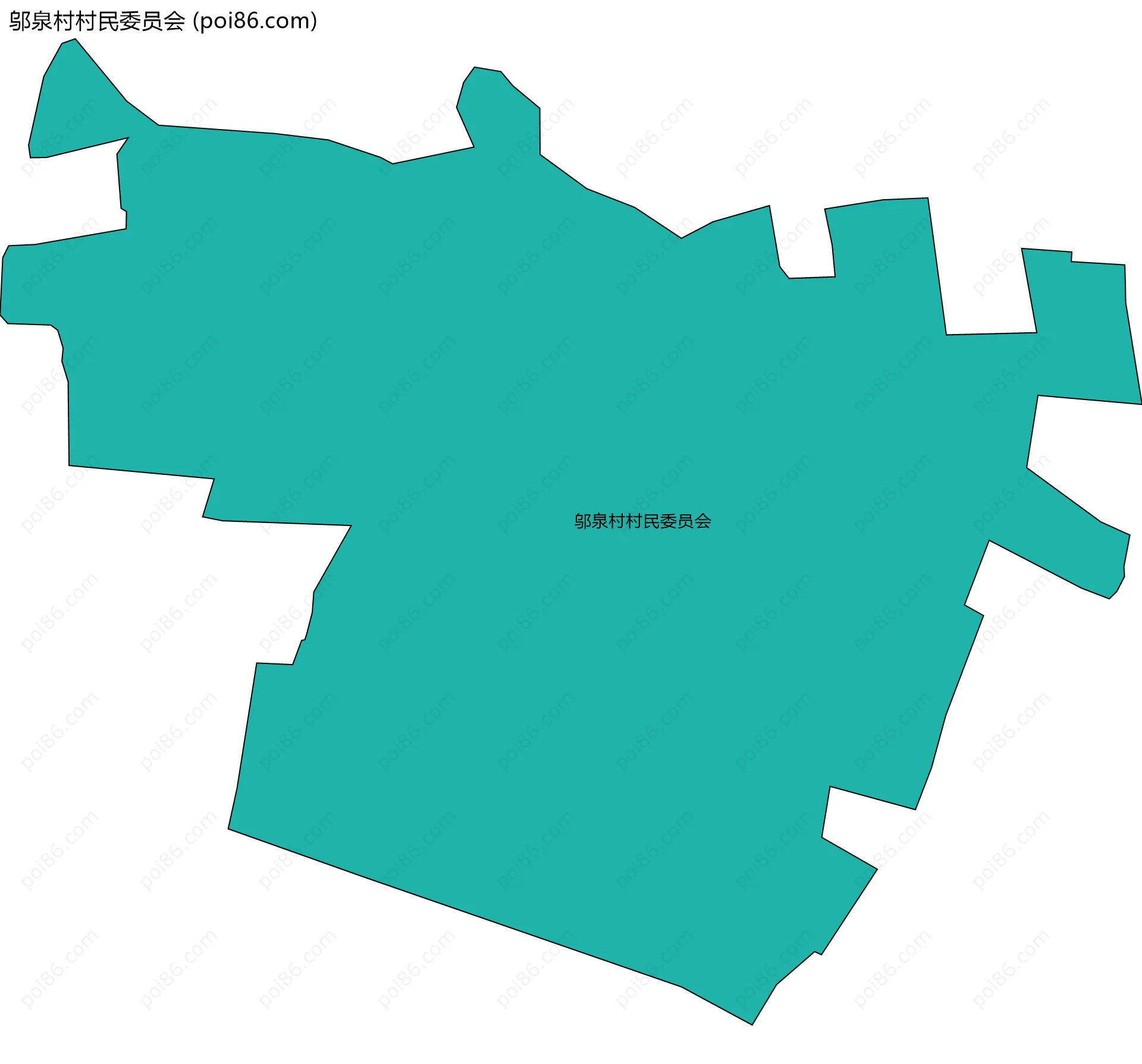 邬泉村村民委员会边界地图