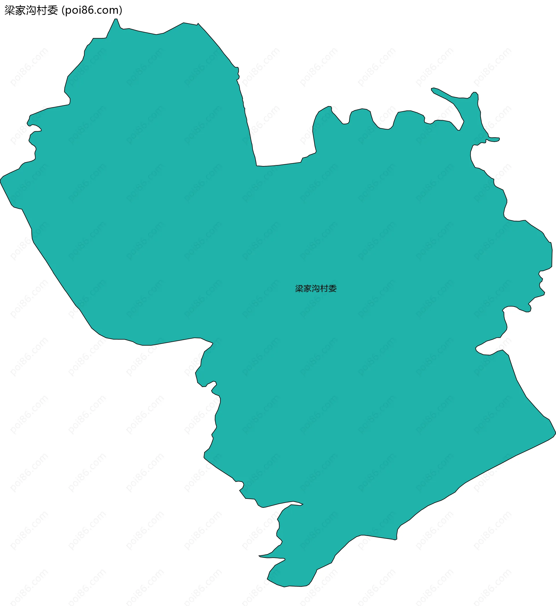 梁家沟村委边界地图