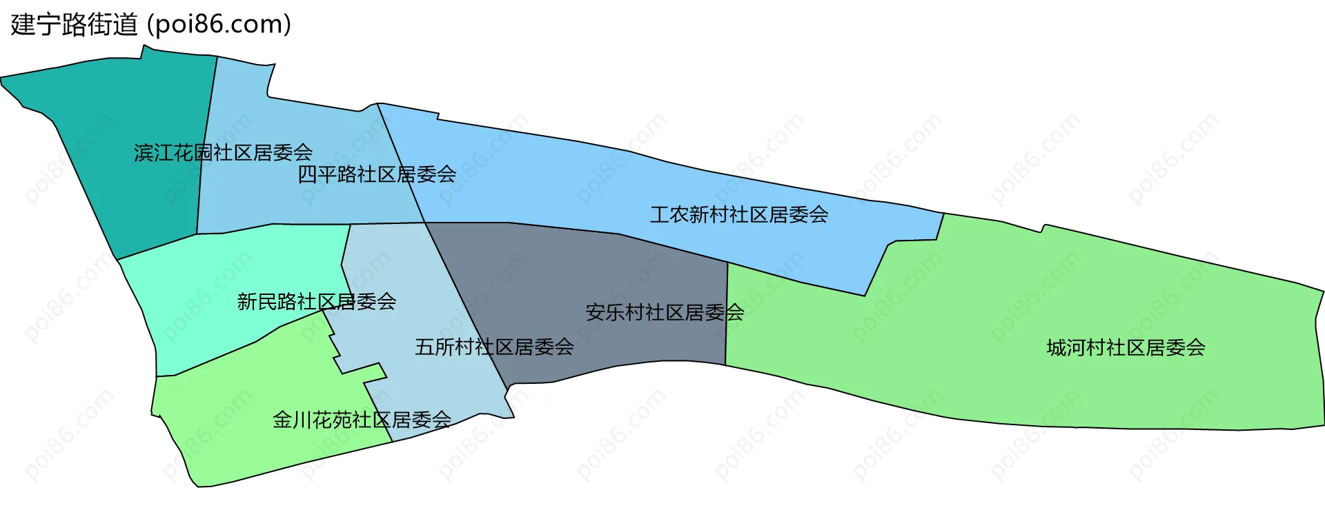 建宁路街道边界地图(五级行政区划)