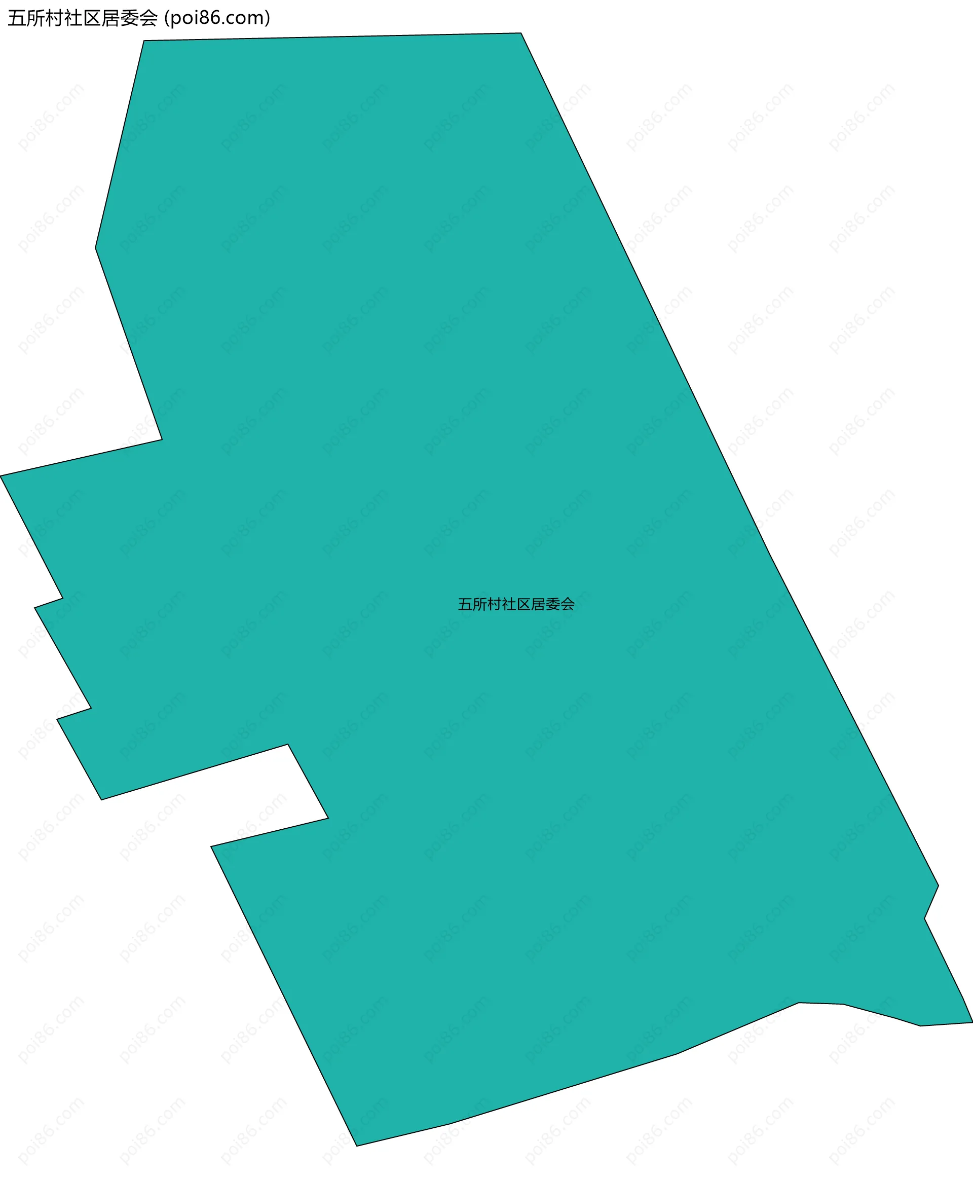 五所村社区居委会边界地图