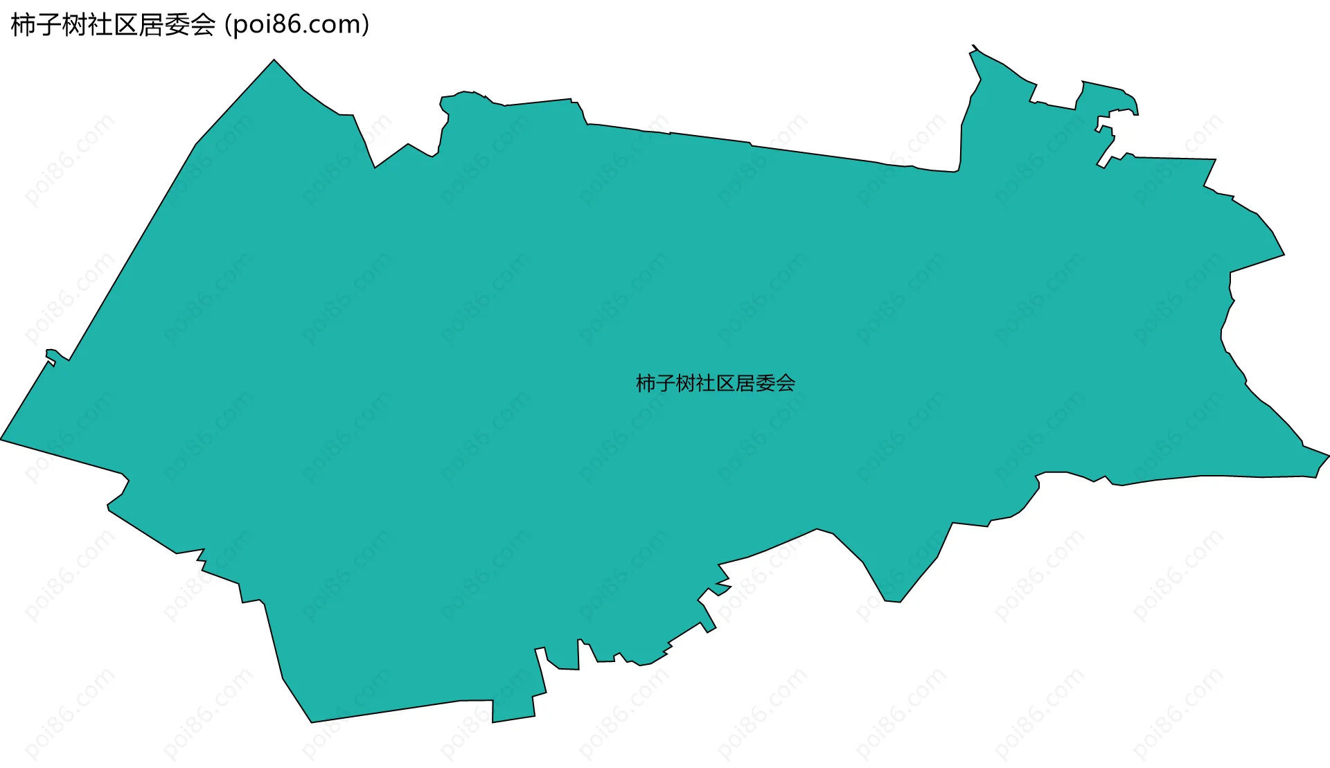 柿子树社区居委会边界地图